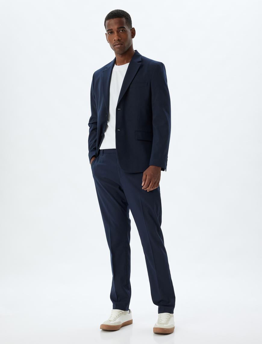   Chino Pantolon Regular Fit Cep Detaylı Düğmeli