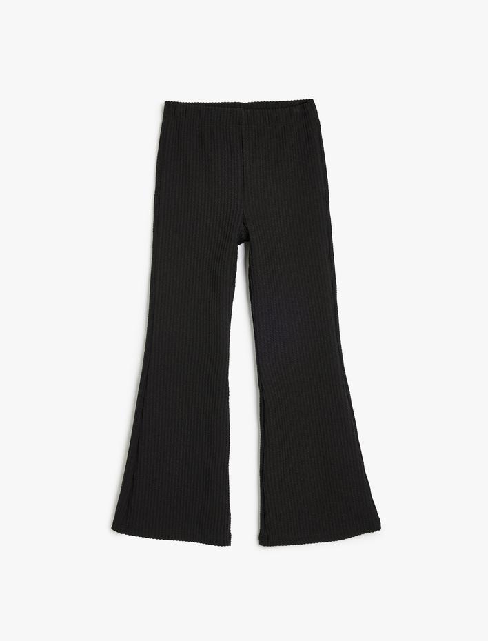 Kız Çocuk İspanyol Paça Pantolon Beli Lastikli