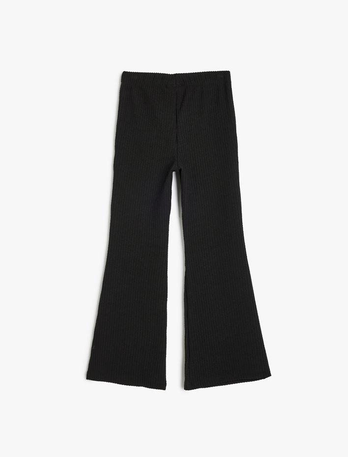 Kız Çocuk İspanyol Paça Pantolon Beli Lastikli