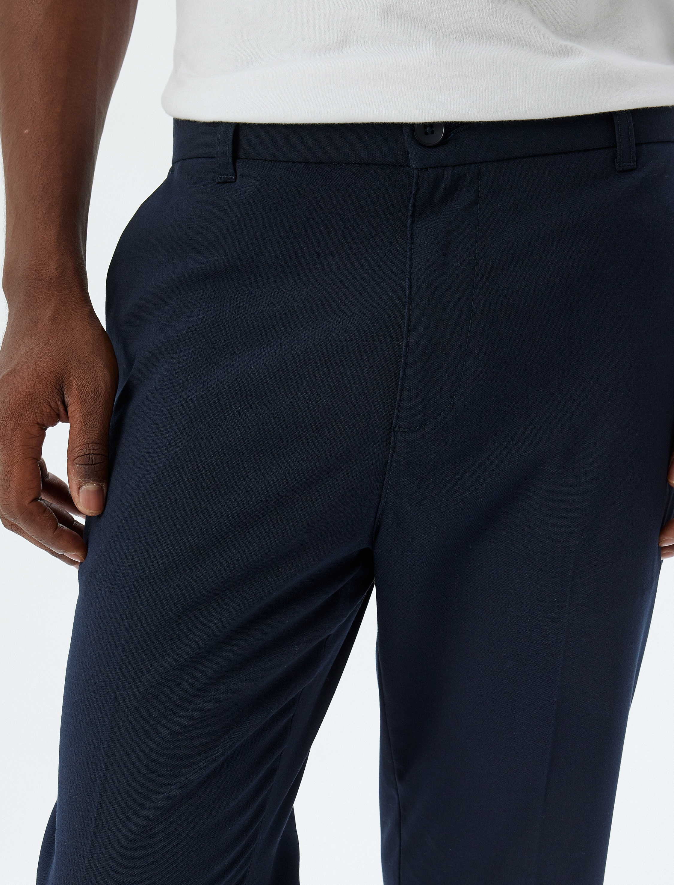   Chino Pantolon Regular Fit Cep Detaylı Düğmeli