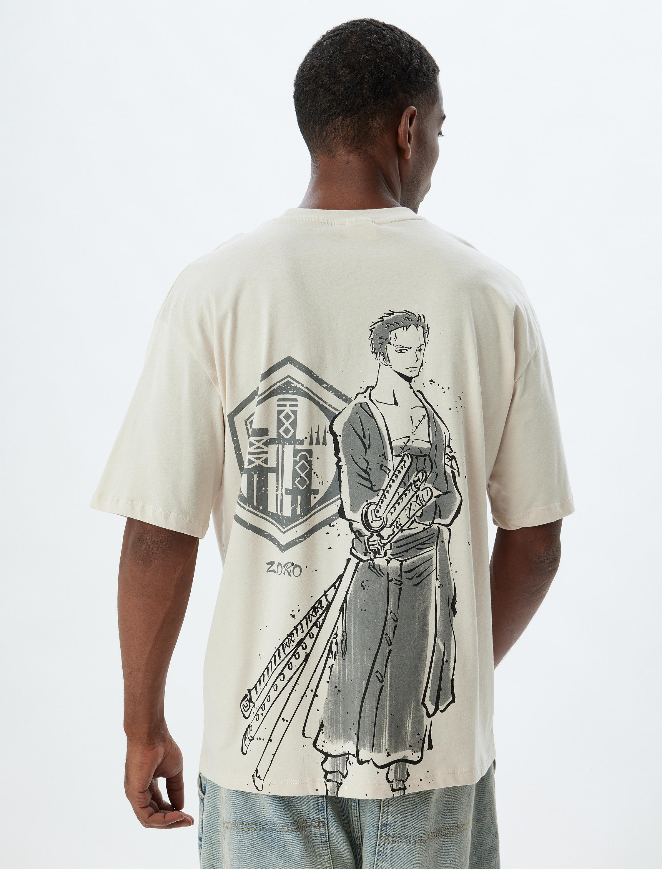   One Piece Tişört Lisanslı Kısa Kollu Bisiklet Yaka Pamuklu