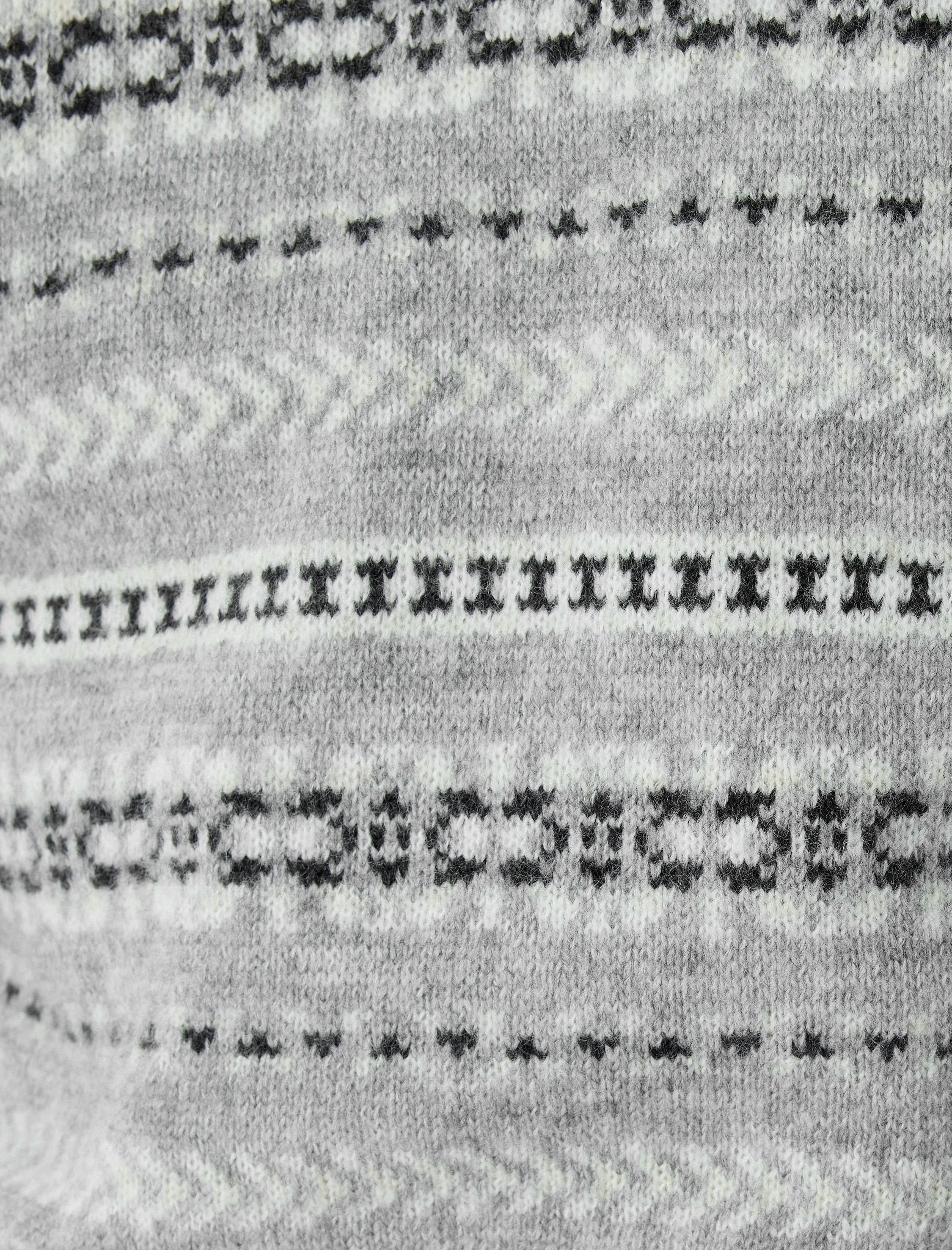 Bisiklet Yaka Desenli Kışlık Triko Kazak