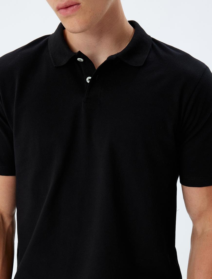   Slim Fit Tişört Polo Yaka Kısa Kollu Pamuklu