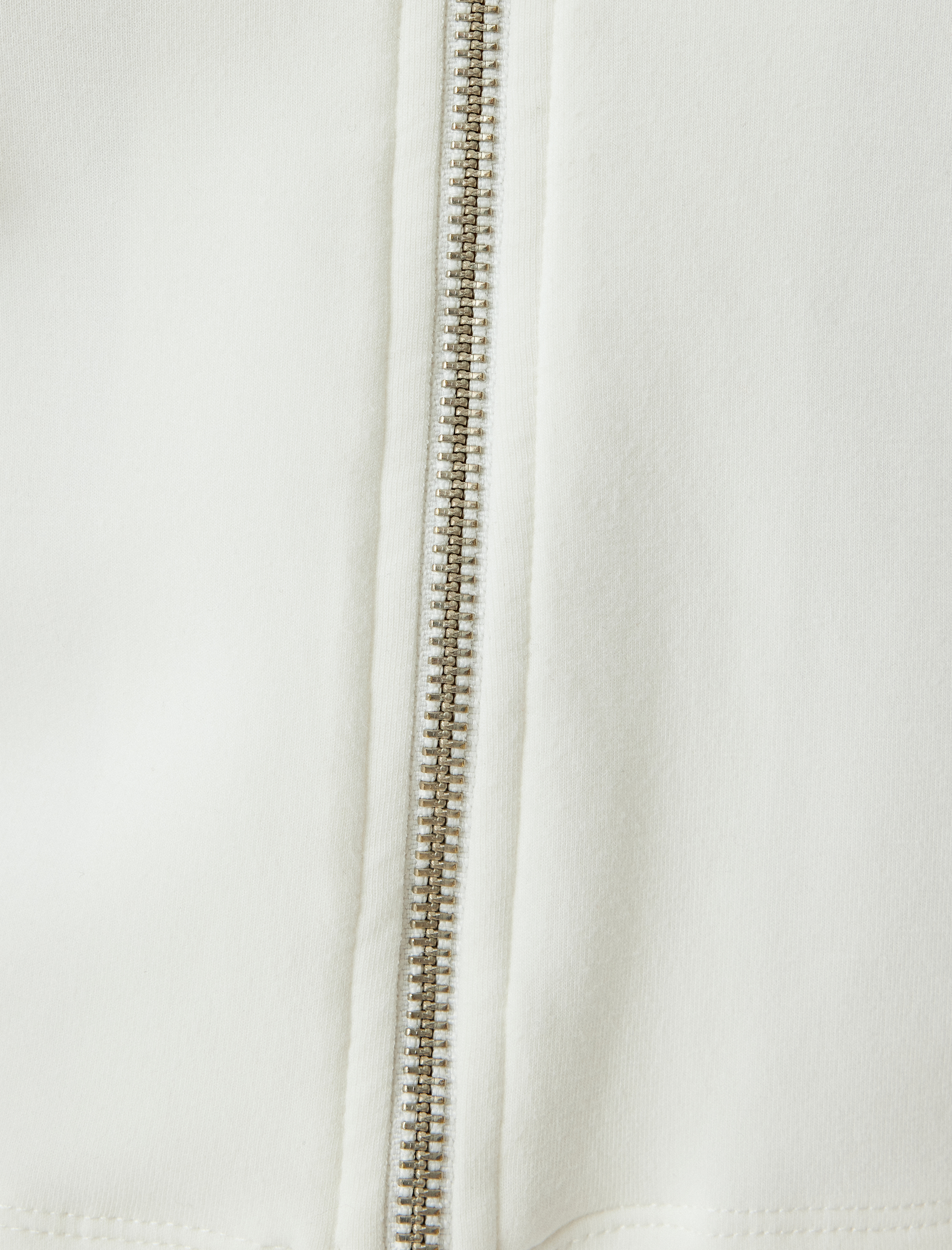   Viskon Basic Fermuarlı Kapüşonlu Crop Sweatshirt