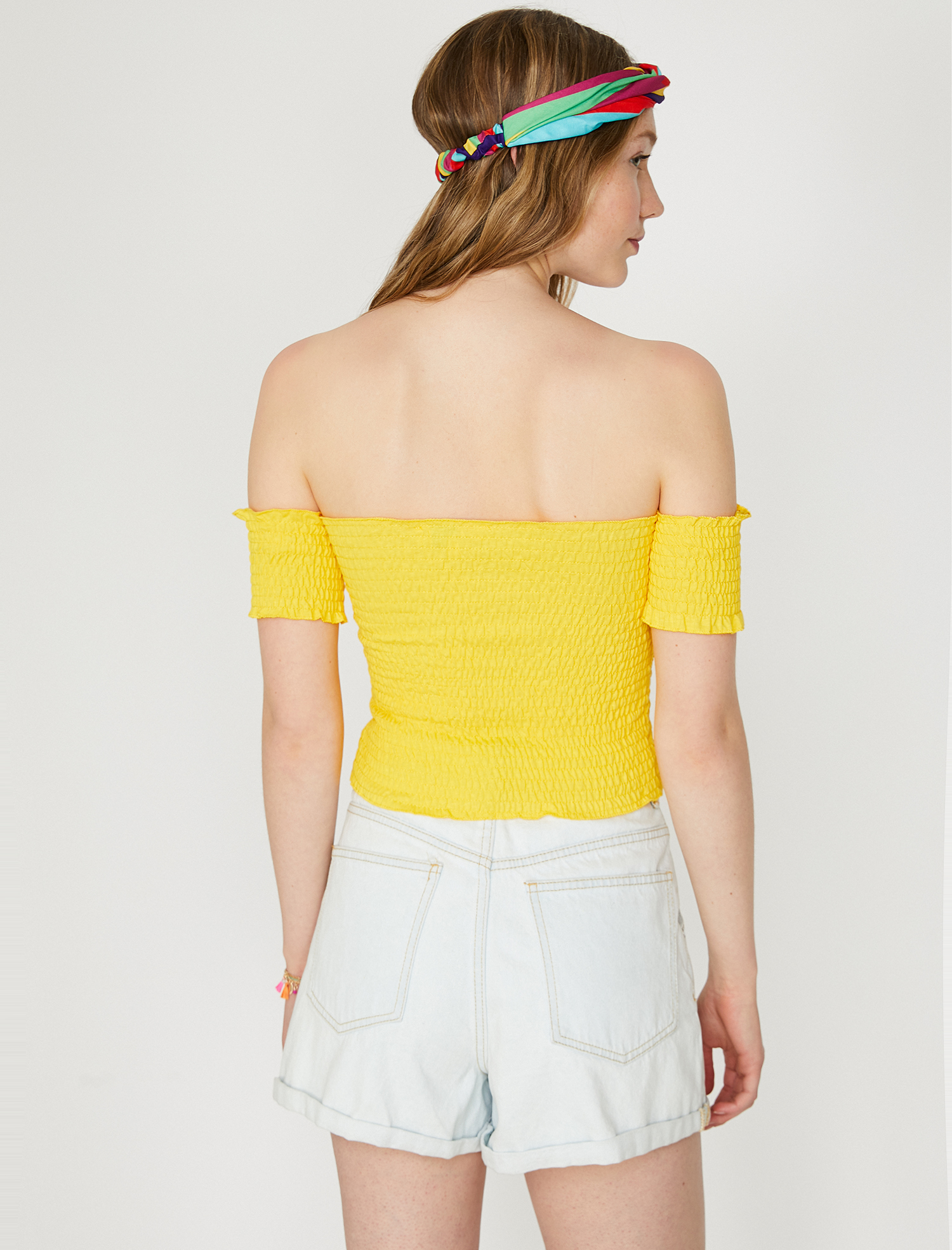 Omzu Açık Gipeli Kısa Kollu Body