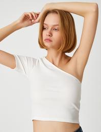 Tek Omuz Crop Top