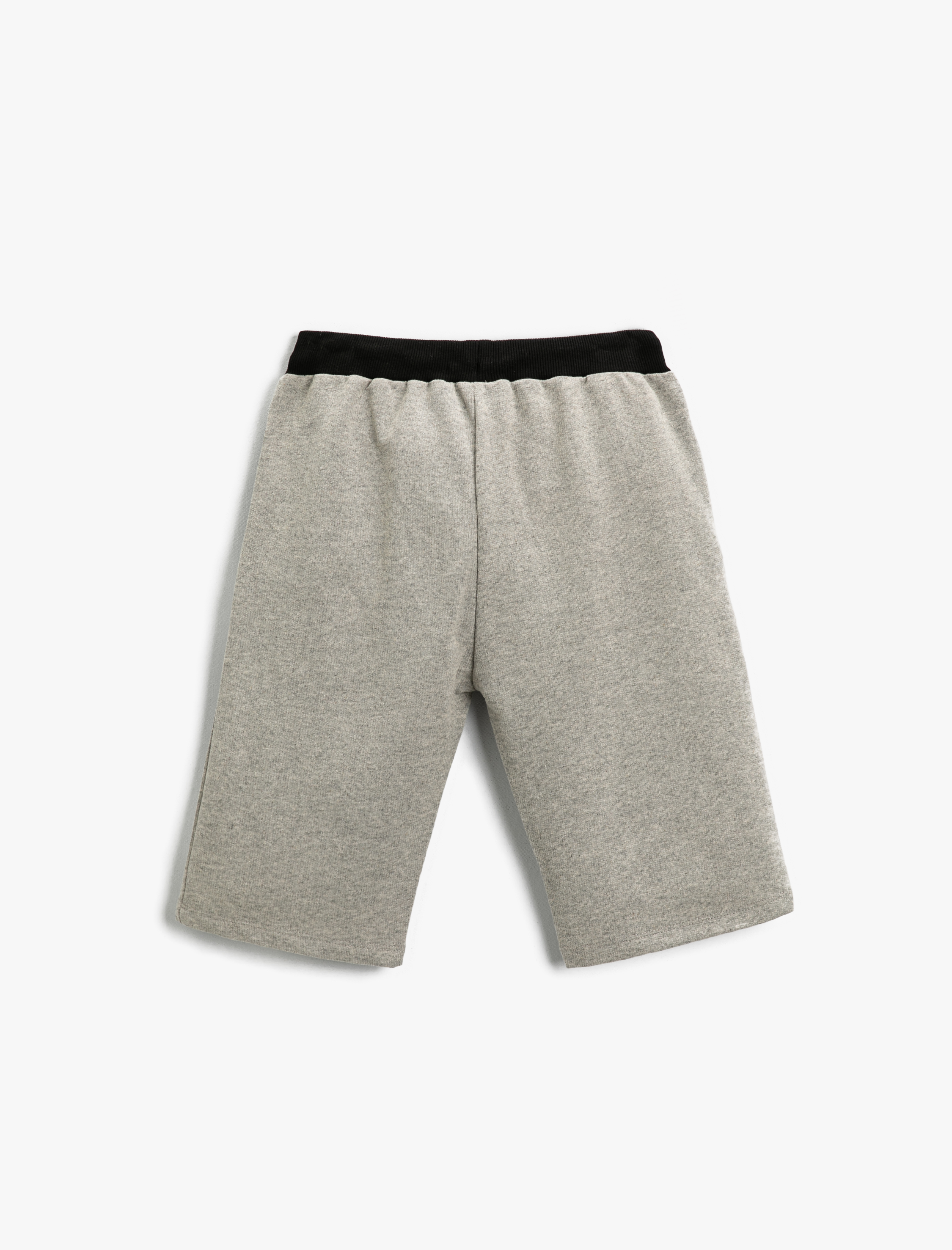 Erkek Çocuk Slogan Baskılı Şort Pamuklu Beli Bağcıklı