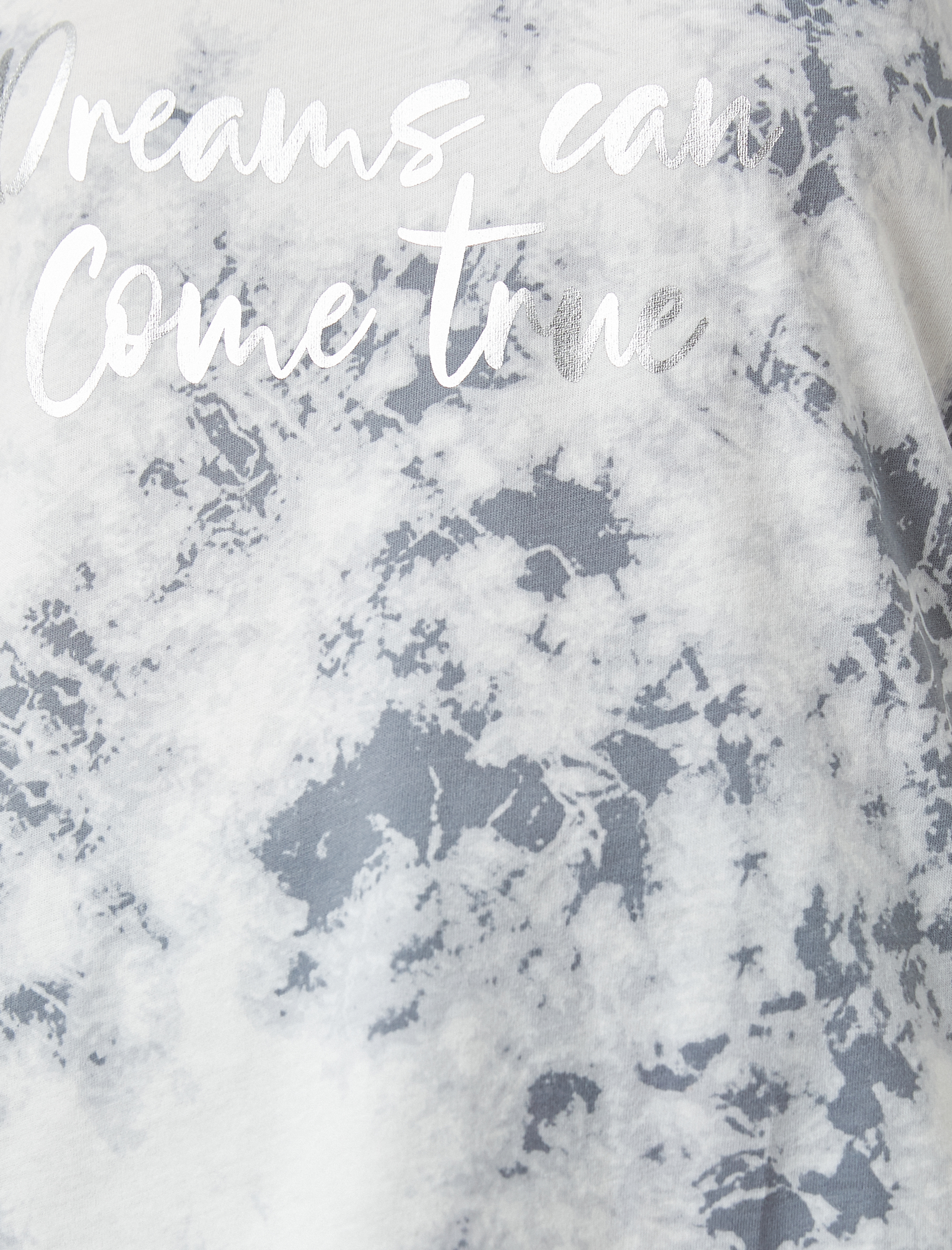   Kısa Kollu Desenli Pamuklu Tişört