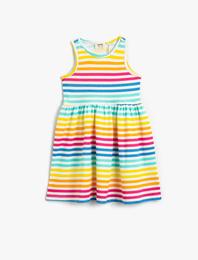 Penye Elbise Pamuklu Kolsuz Bisiklet Yaka