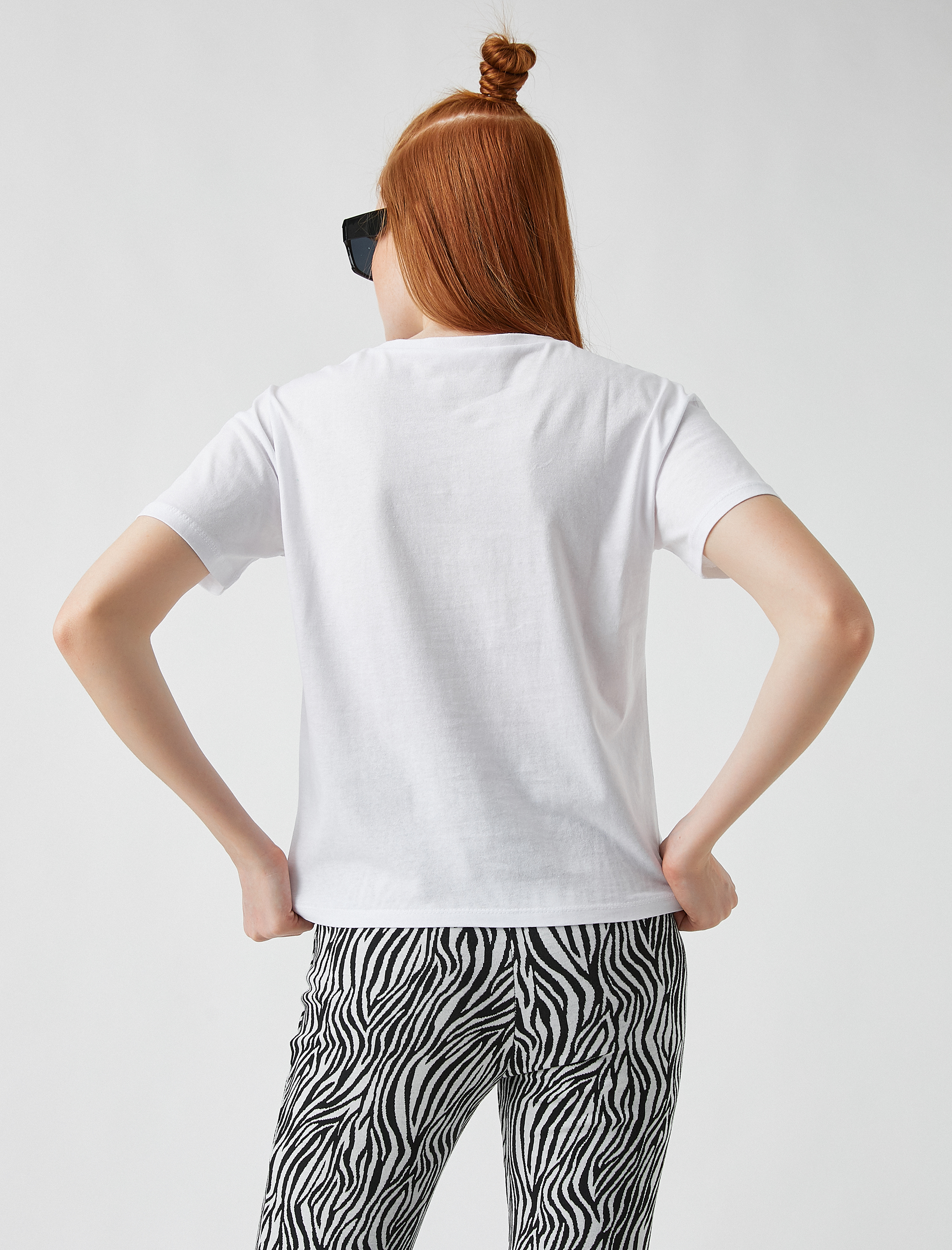   Baskılı Kısa Kollu Pamuklu Tişört