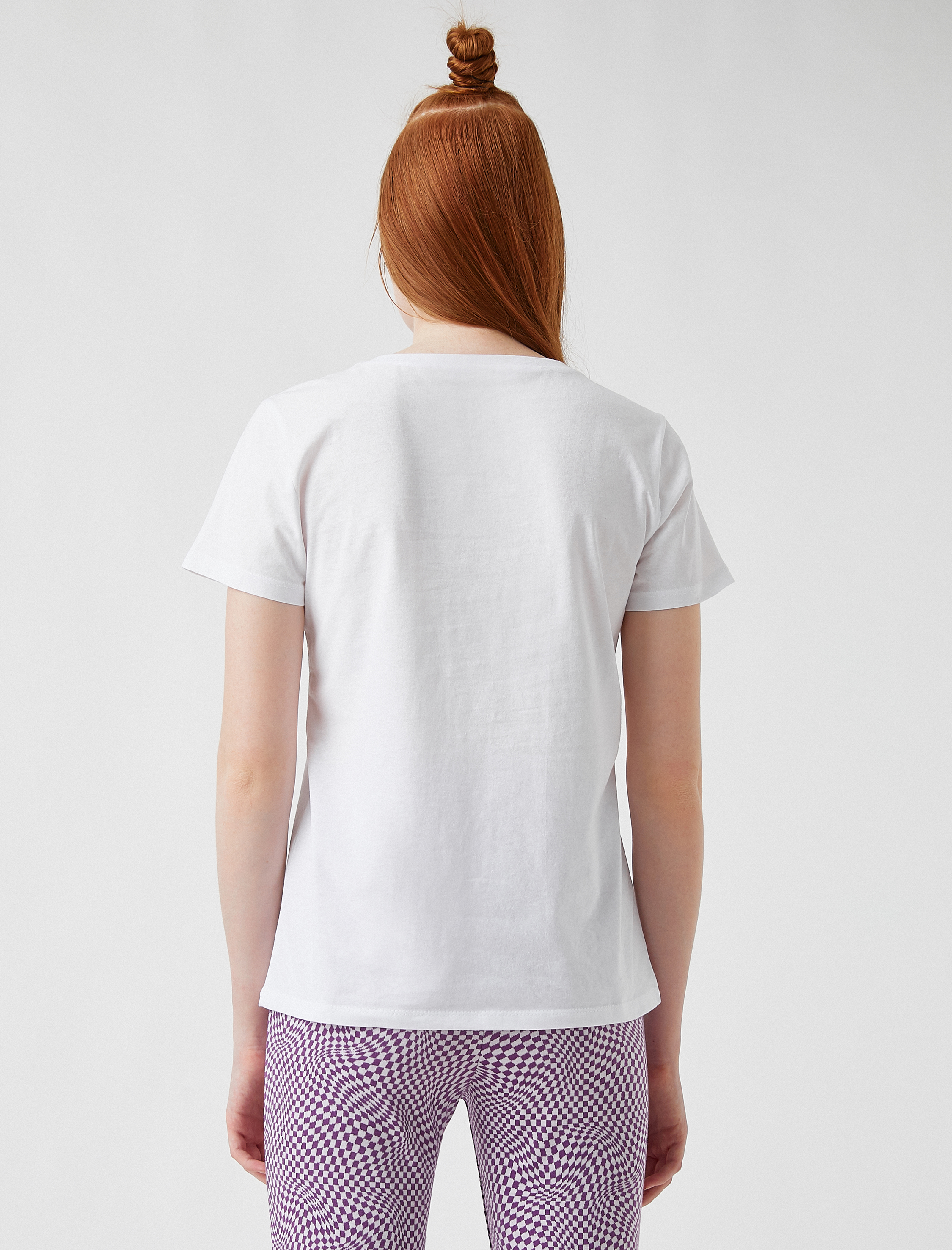   Baskılı Kısa Kollu Pamuklu Tişört