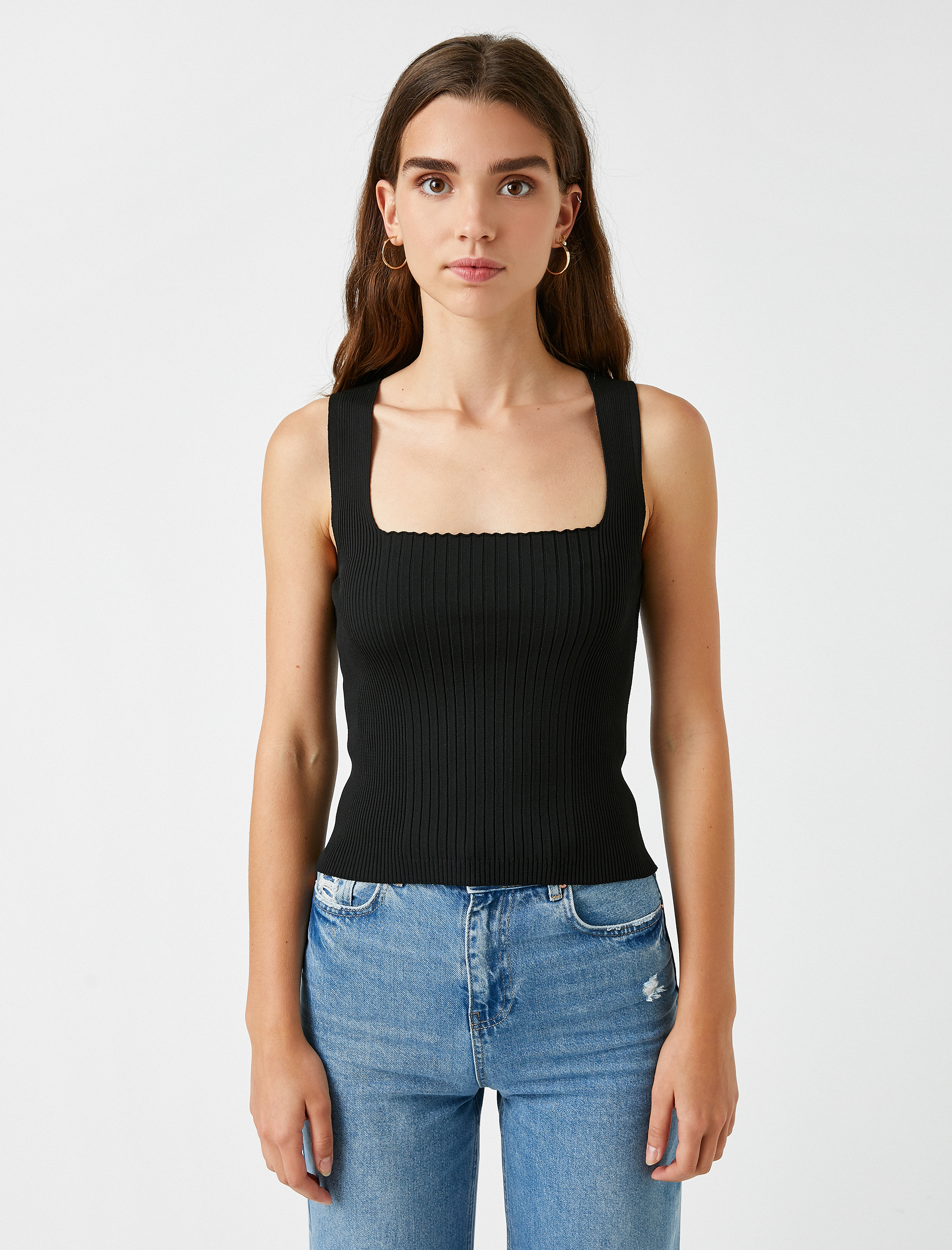   Kare Yaka Kolsuz Triko Atlet