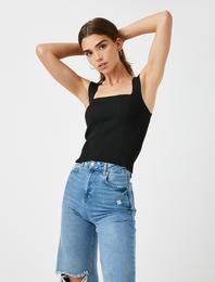 Kare Yaka Kolsuz Triko Atlet