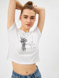 Yazılı Baskılı Tişört Bisiklet Yaka