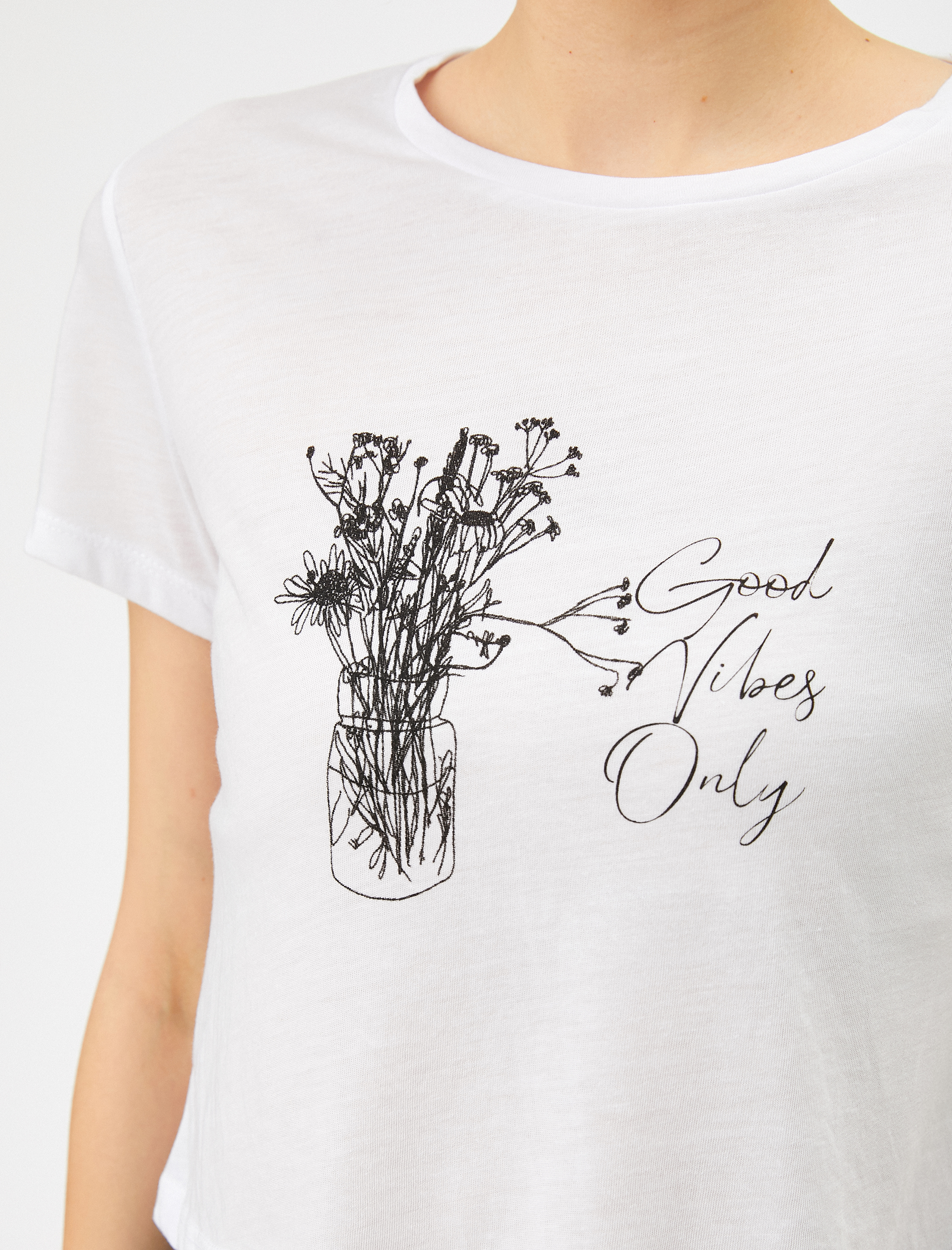   Yazılı Baskılı Tişört Bisiklet Yaka