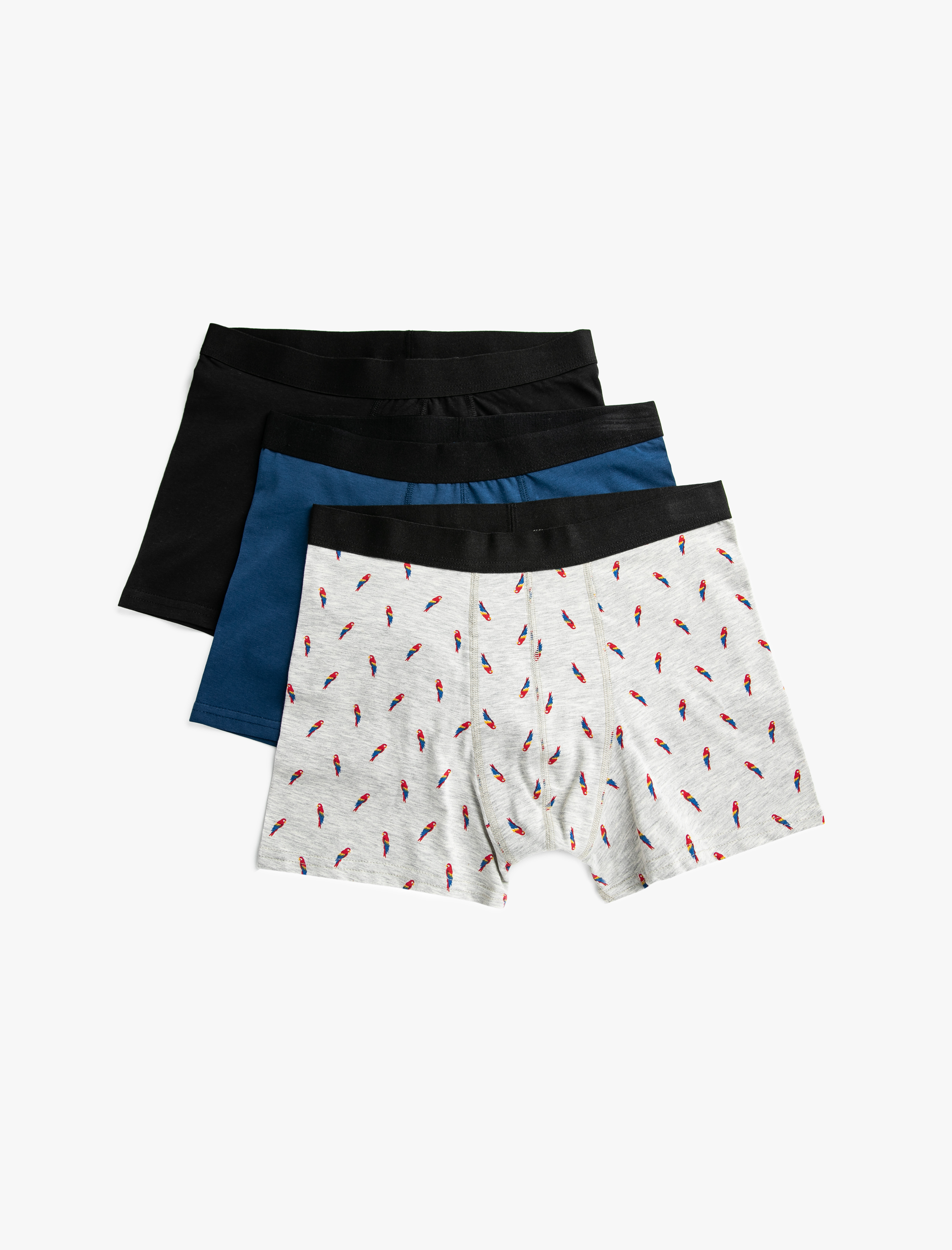   Pamuklu Basic 3'lü Boxer Seti