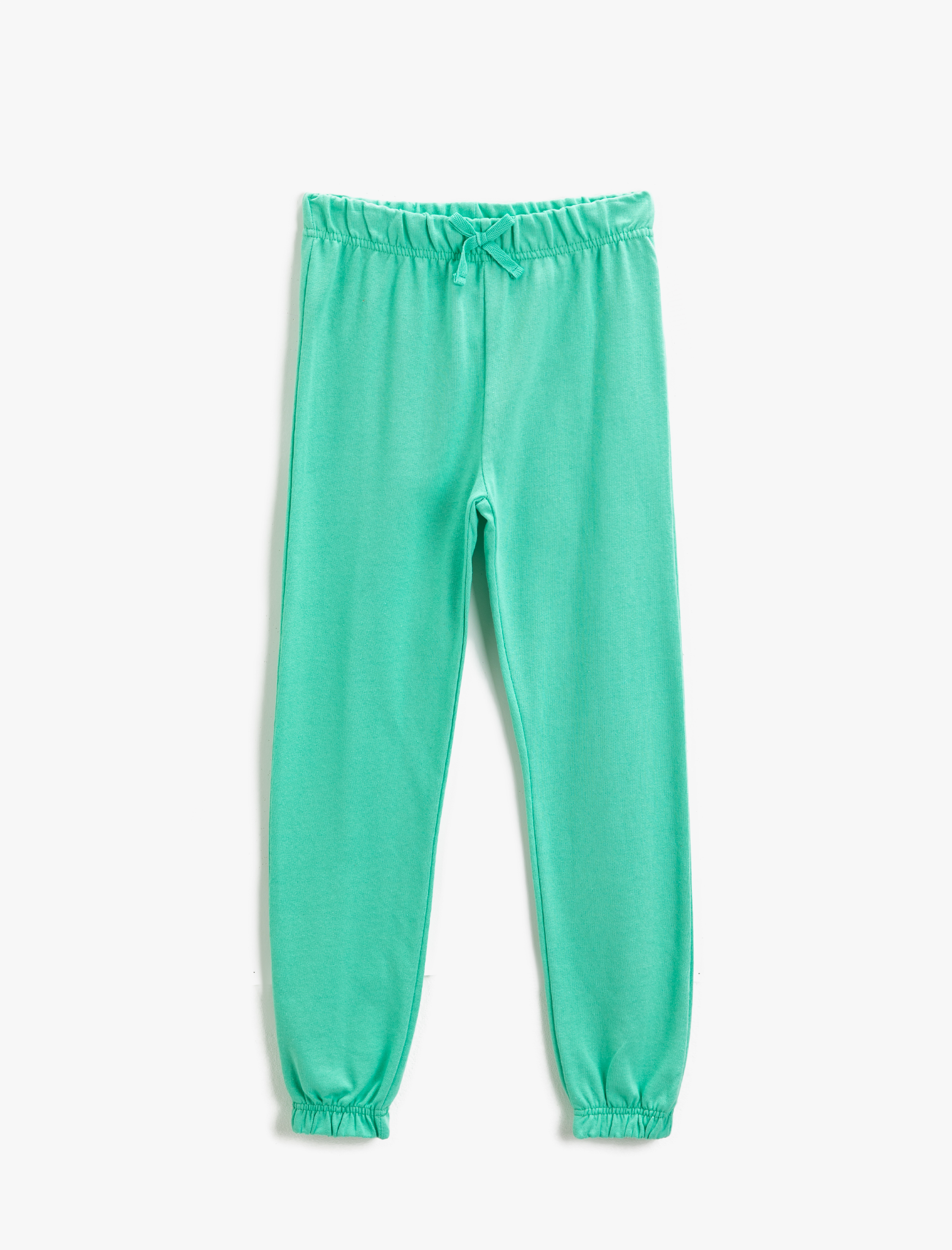  Kız Çocuk Basic Fiyonklu Jogger Eşofman Altı Pamuklu