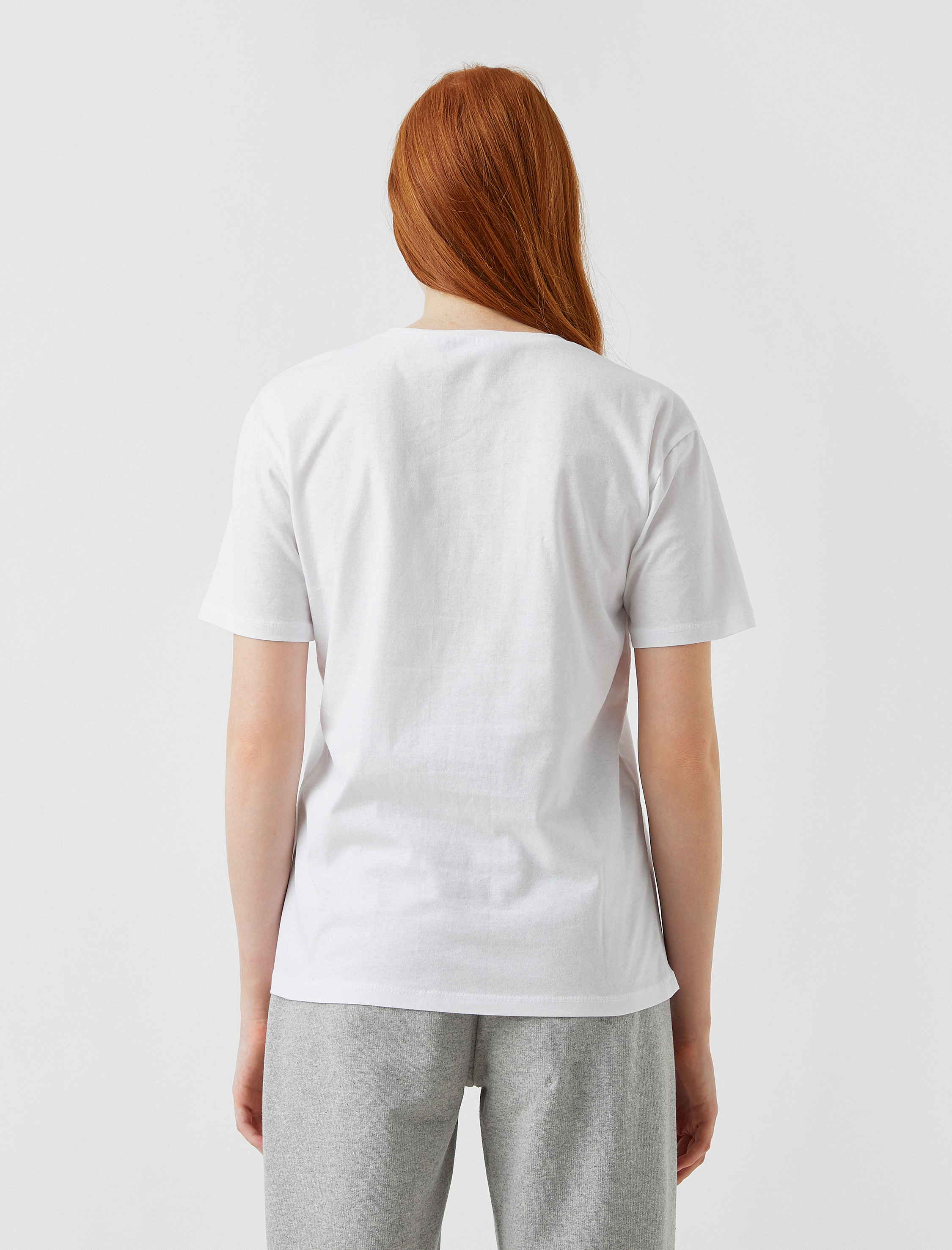   Baskılı Kısa Kollu Pamuklu Tişört