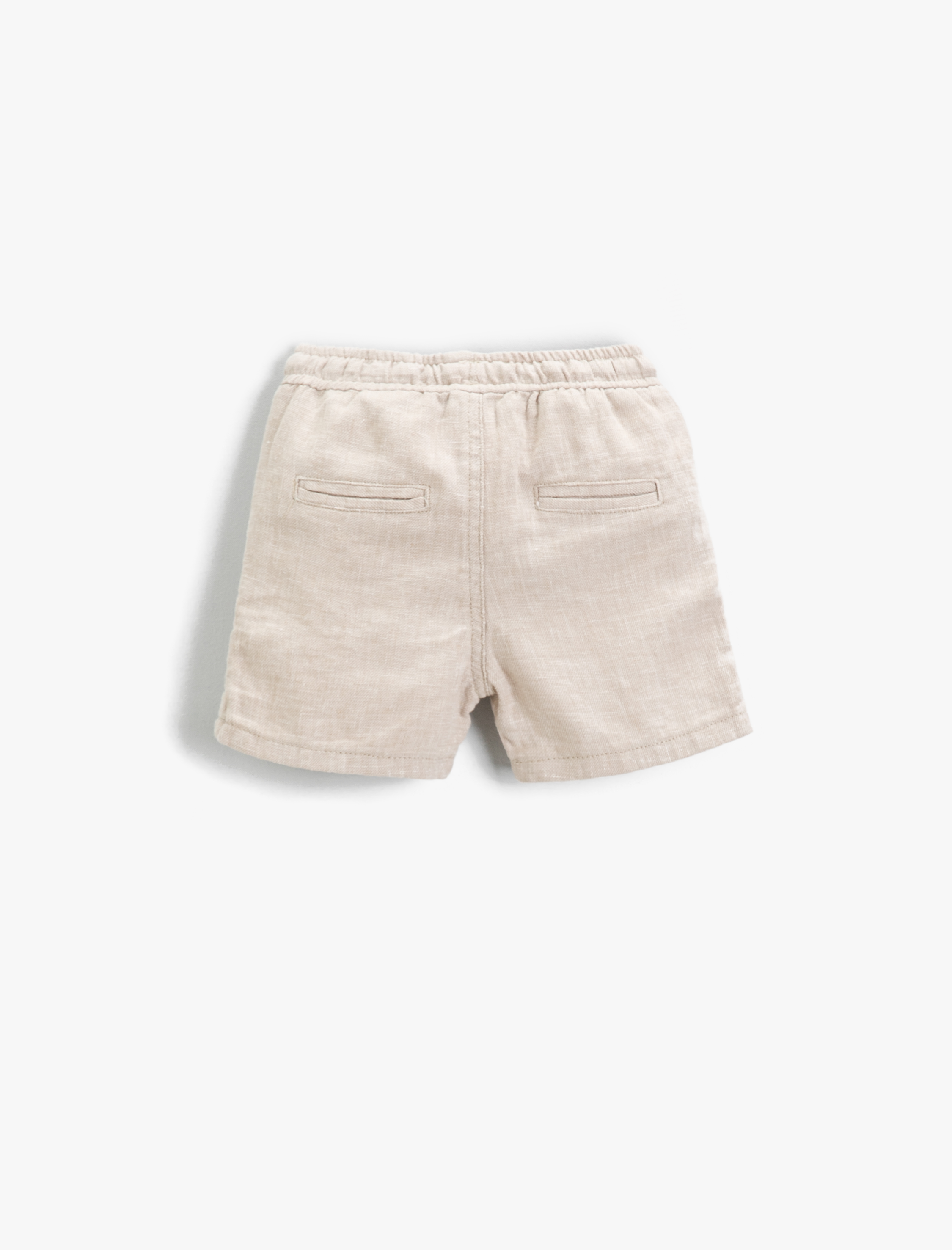  Erkek Bebek Keten Şort Belden Bağlamalı