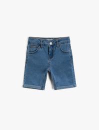 Slim Fit Şort Pamuklu Cepli