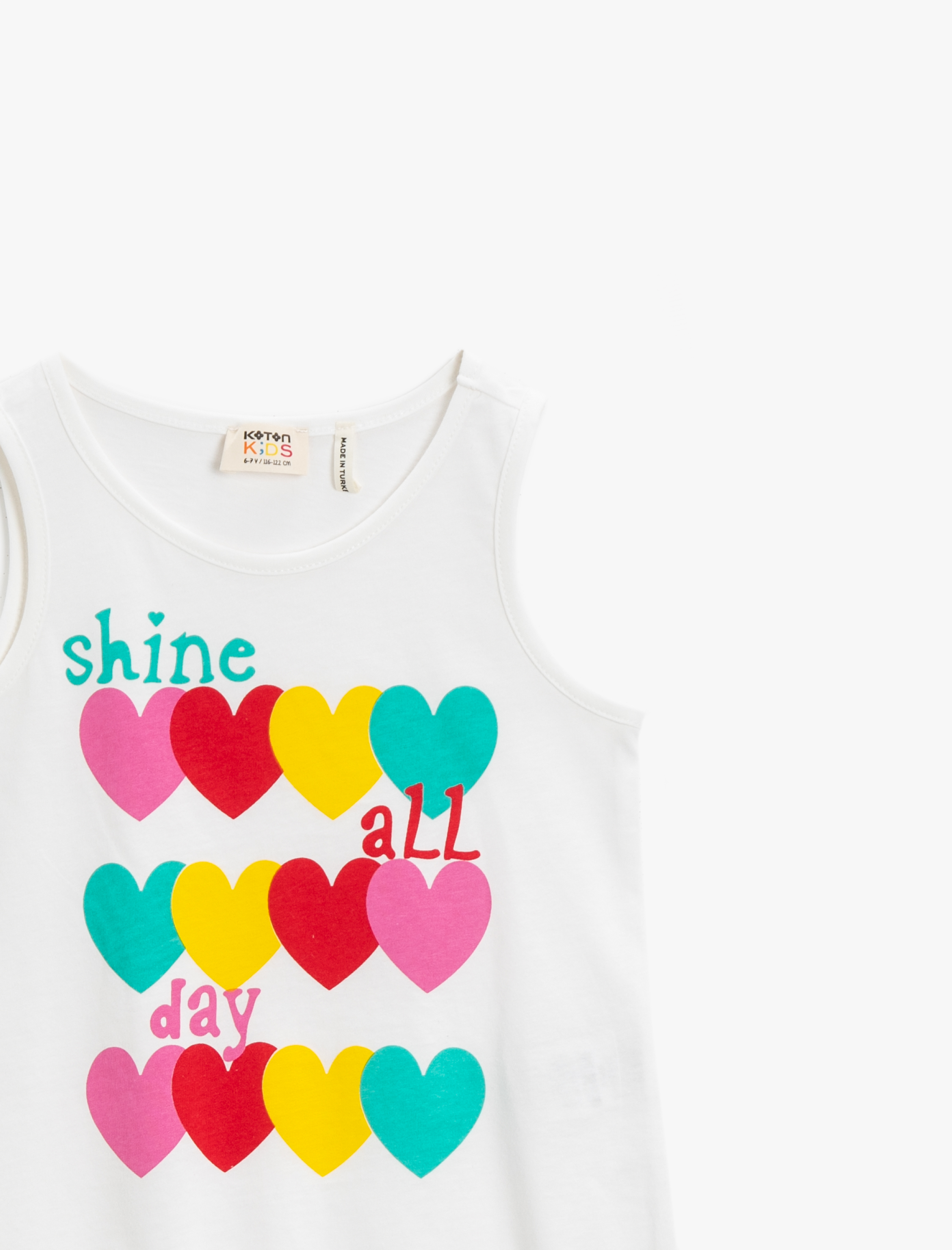  Kız Çocuk Baskılı Atlet Pamuklu