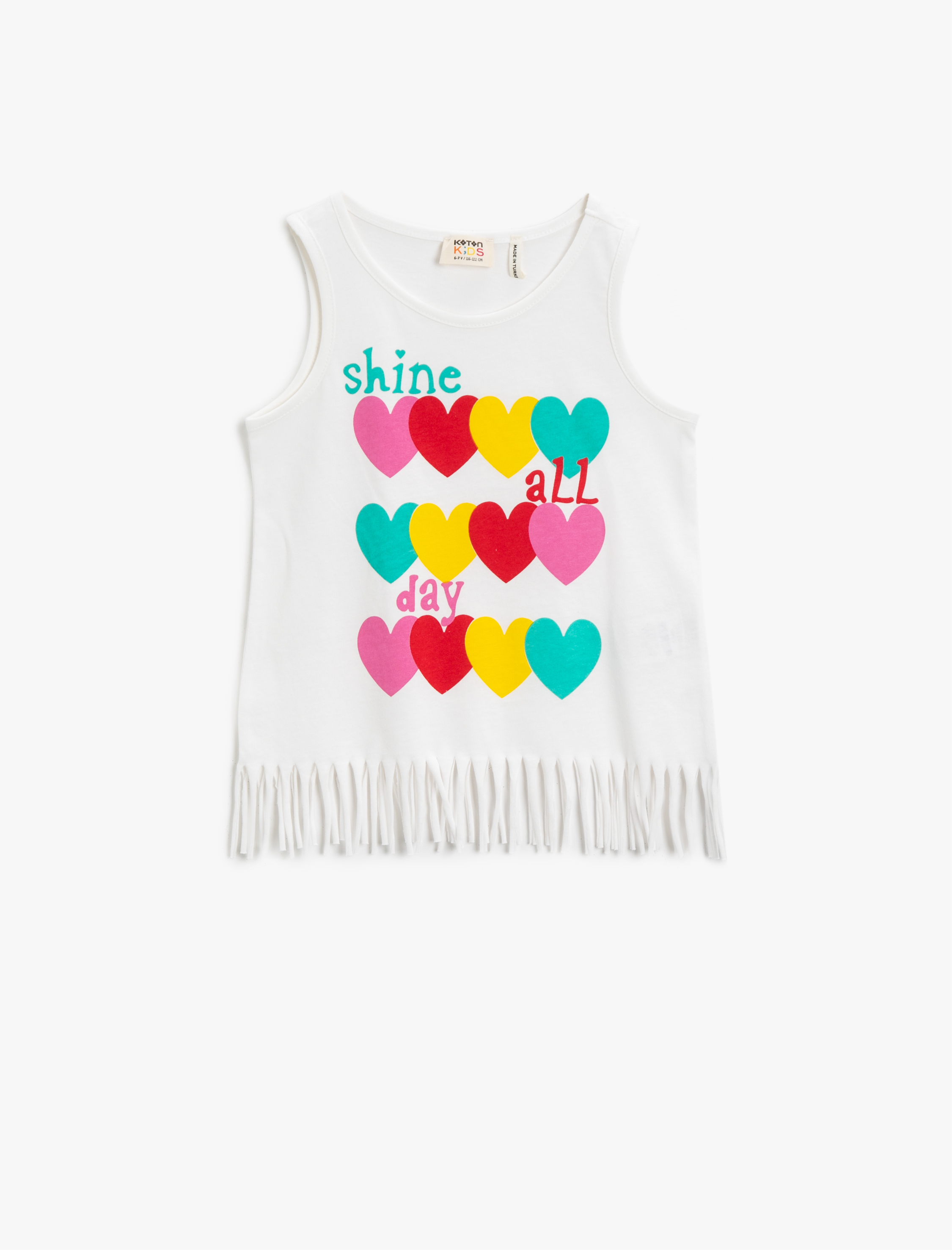  Kız Çocuk Baskılı Atlet Pamuklu