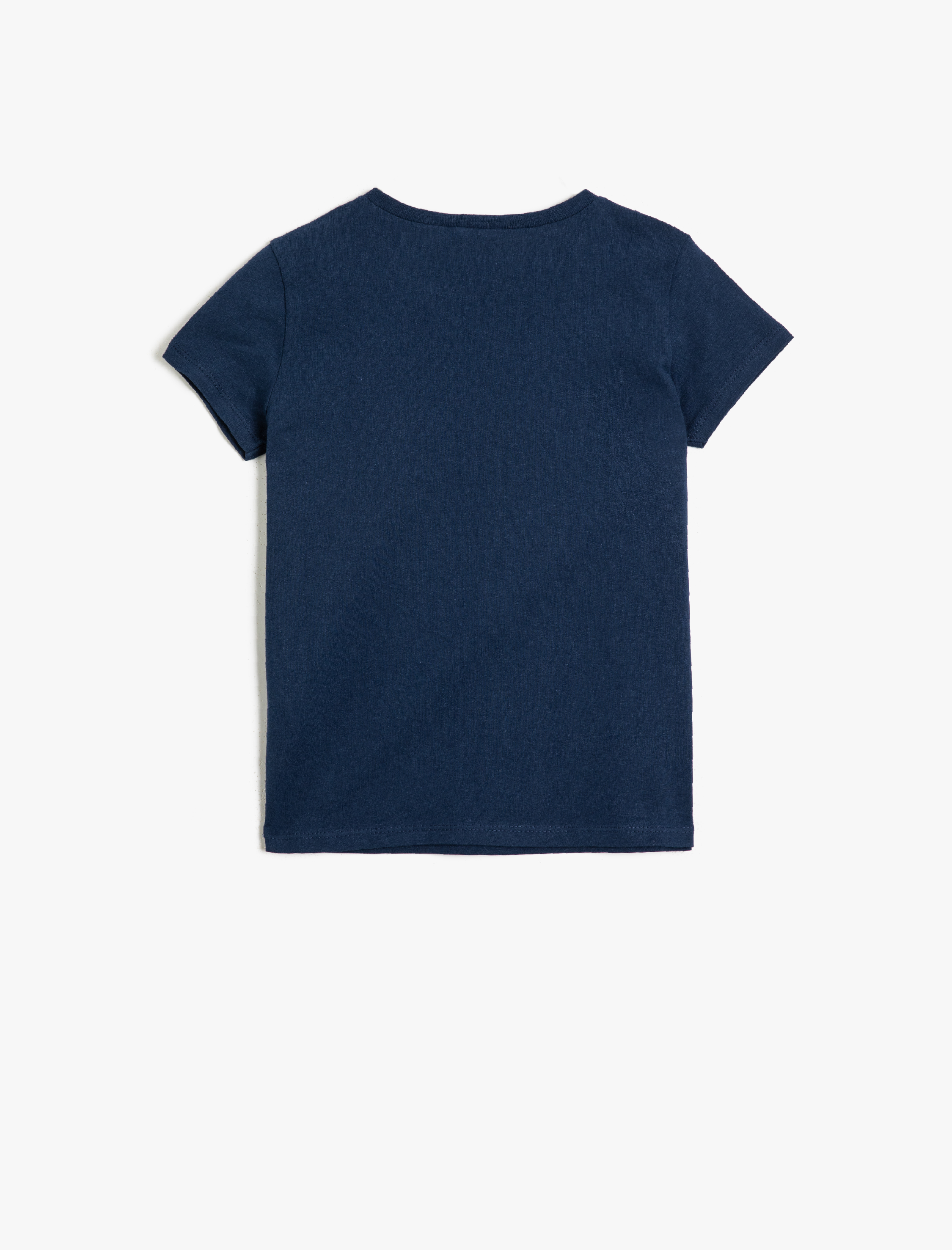  Kız Çocuk Fiyonklu Tişört Pamuklu Kısa Kollu