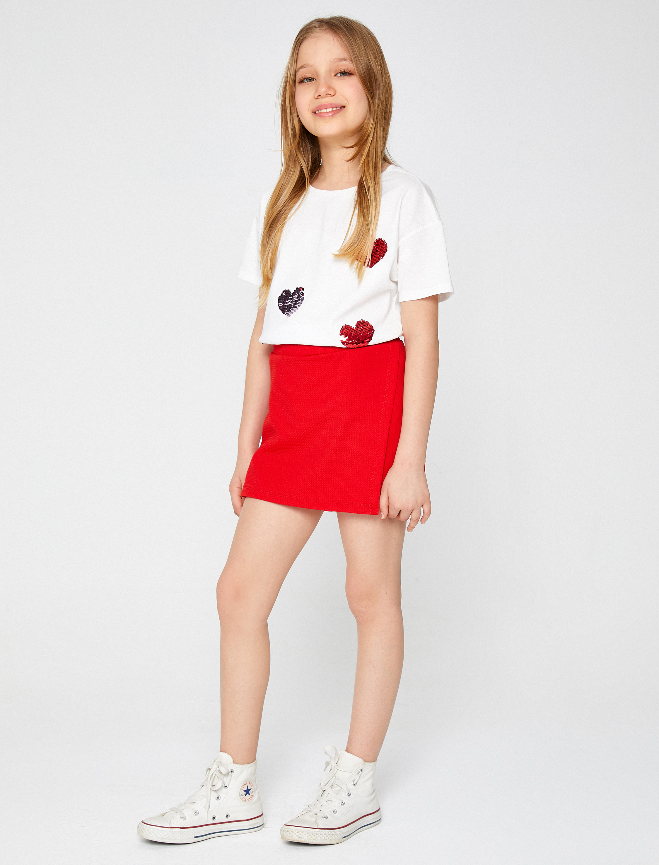  Kız Çocuk Şort Etek Basic Normal Bel