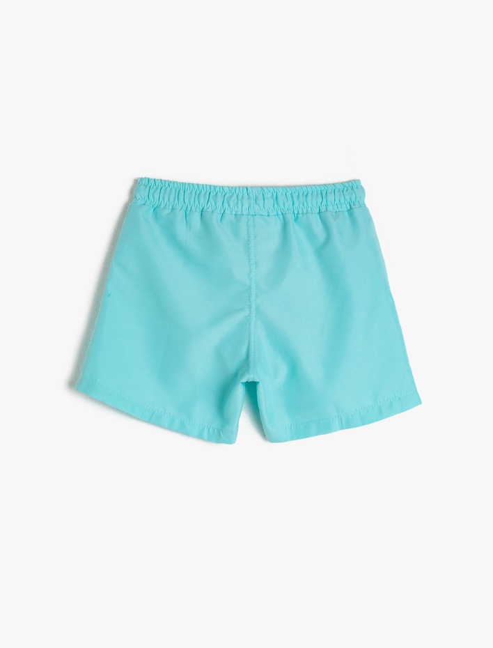 Erkek Çocuk Deniz Şortu Basic Beli Bağlamalı