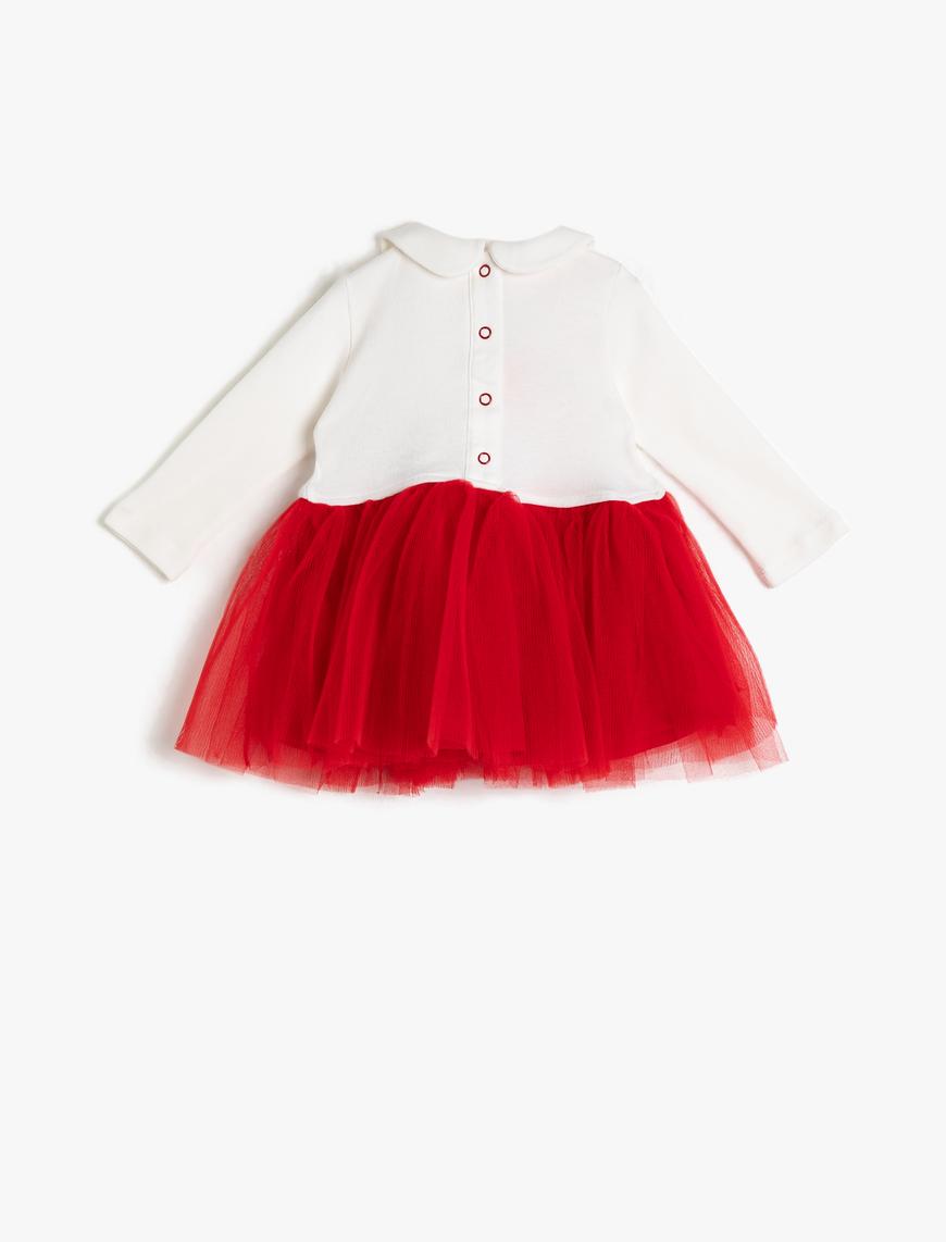  Kız Bebek Tül Detaylı Elbise