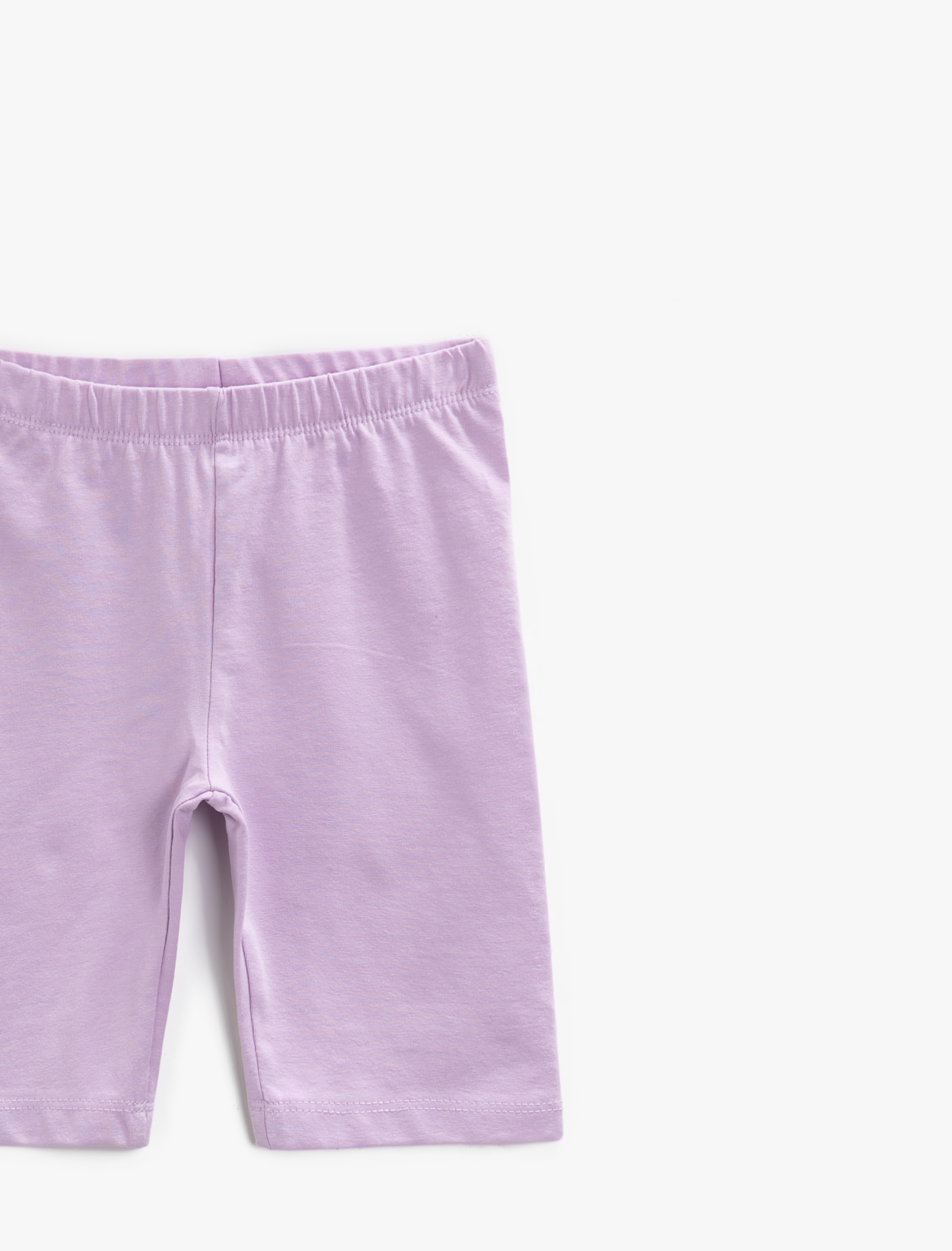  Kız Çocuk Pamuklu Basic Kısa Tayt