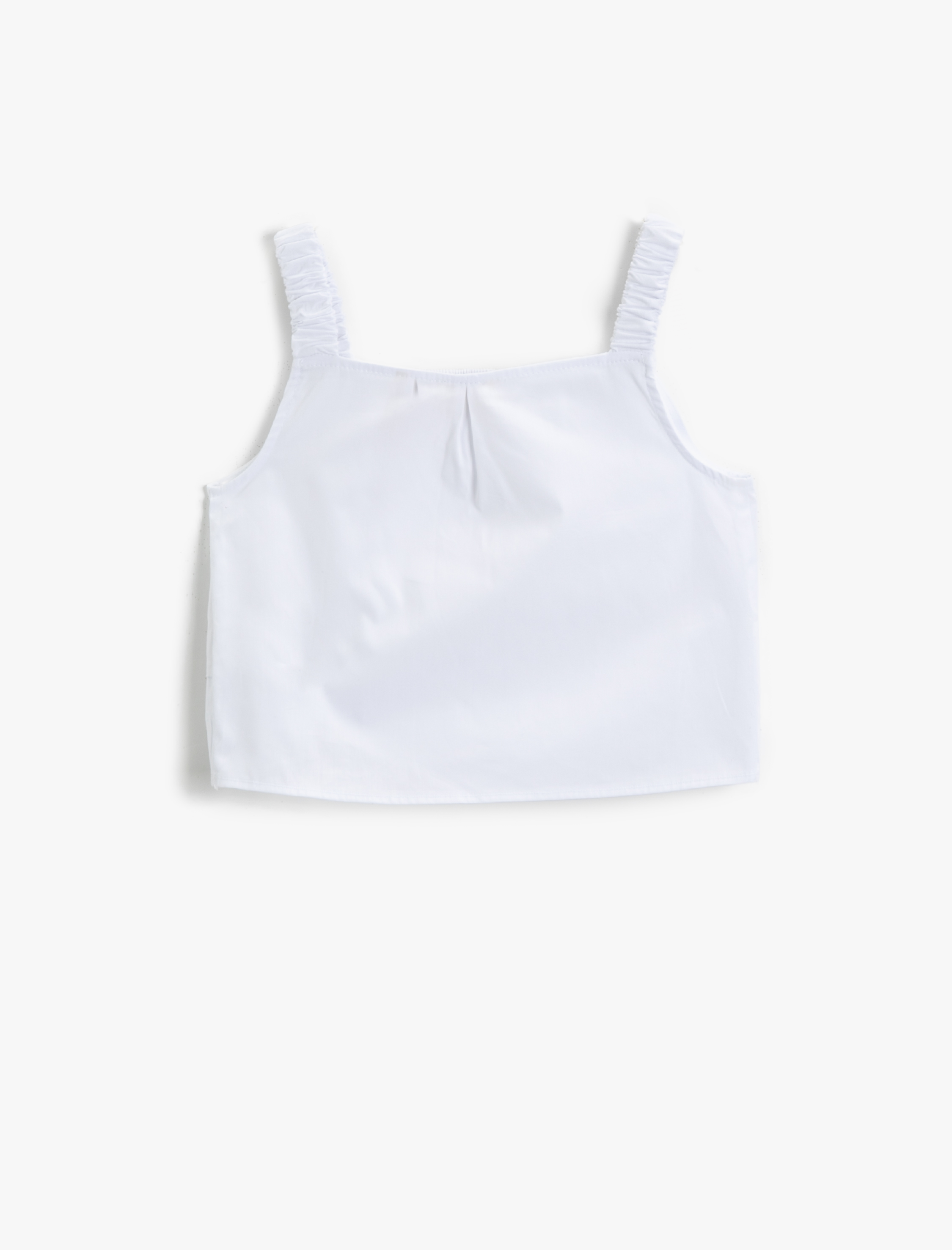  Kız Çocuk Kurdele Detaylı Bluz Askılı Pamuklu