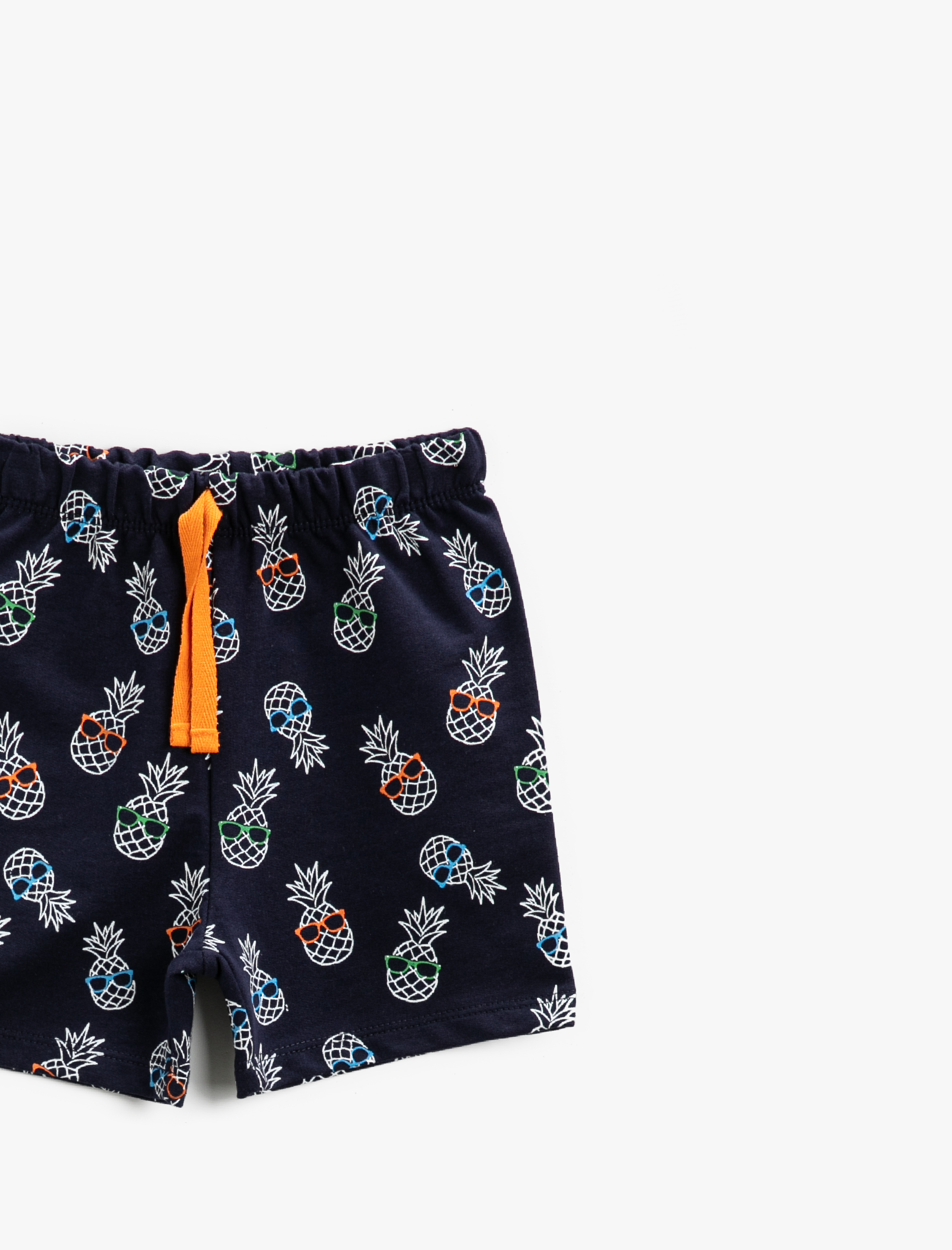  Erkek Bebek Baskılı Şort Belden Bağlamalı