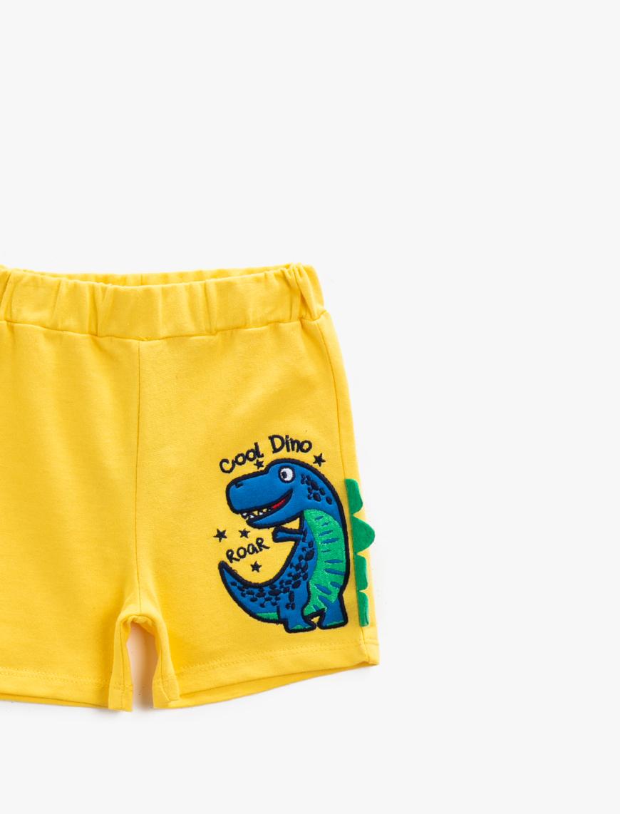  Erkek Bebek Dinozor Şort Pamuklu