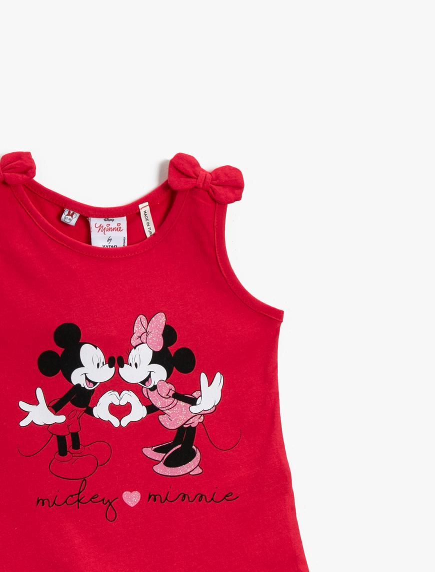  Kız Bebek Mickey Mouse Lisanslı Atlet Pamuklu