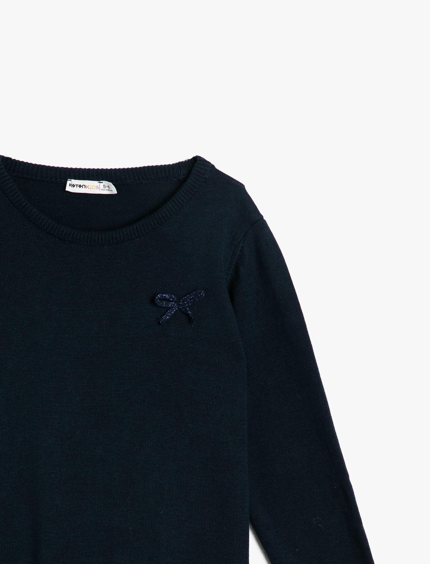 Kız Çocuk Triko Kazak İşlemeli