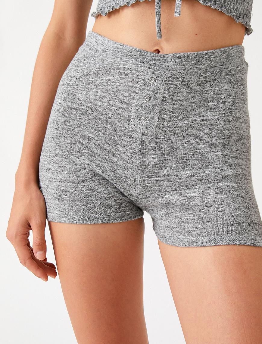   Triko Şort Pijama Altı Beli Lastikli
