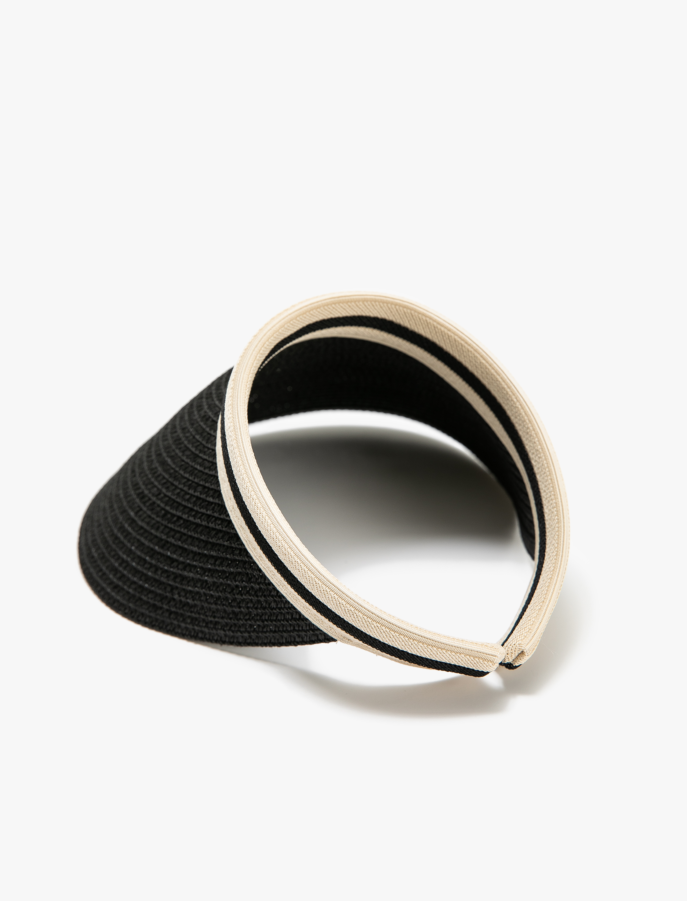  Kadın Hasır Vizör Şapka Dokulu