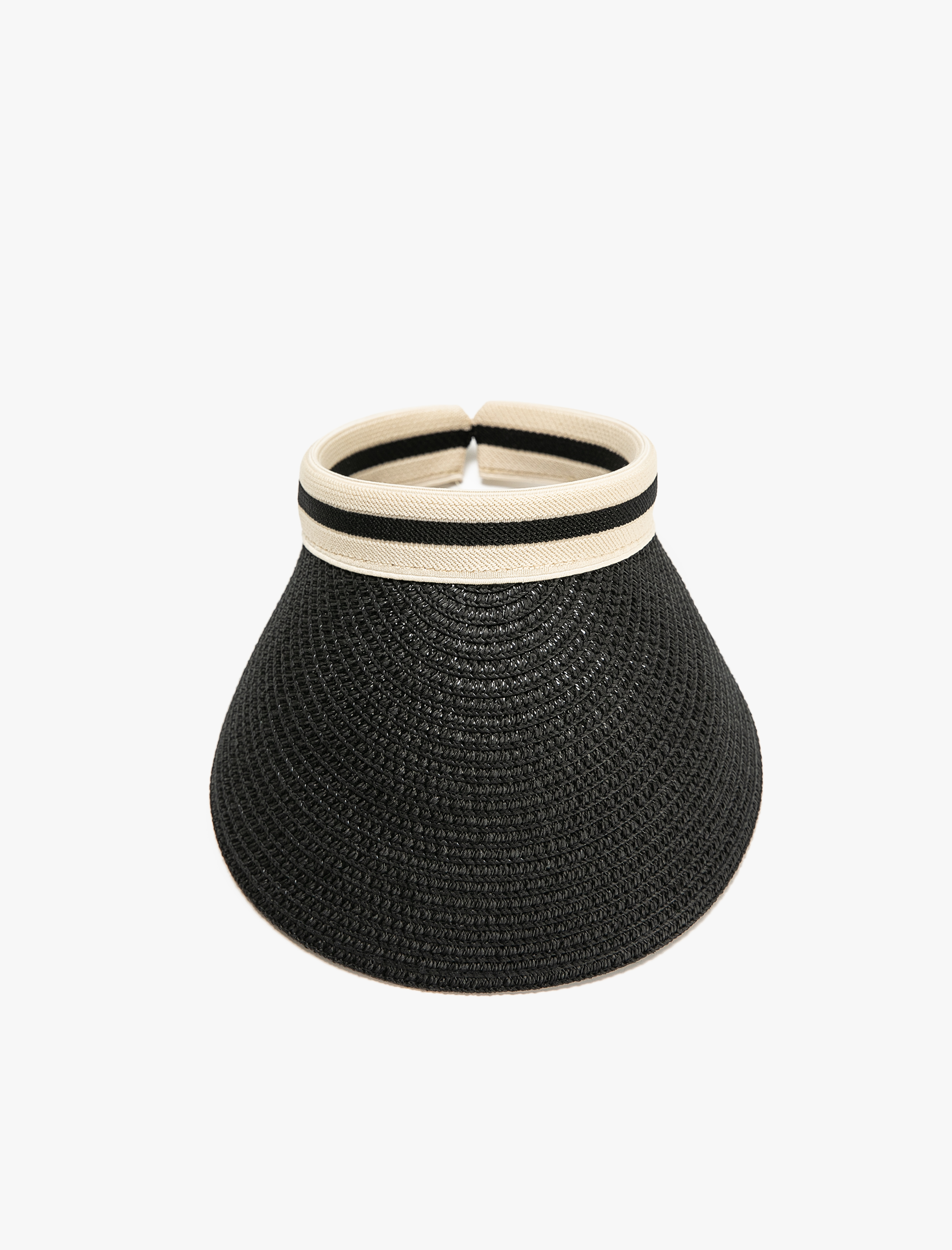  Kadın Hasır Vizör Şapka Dokulu