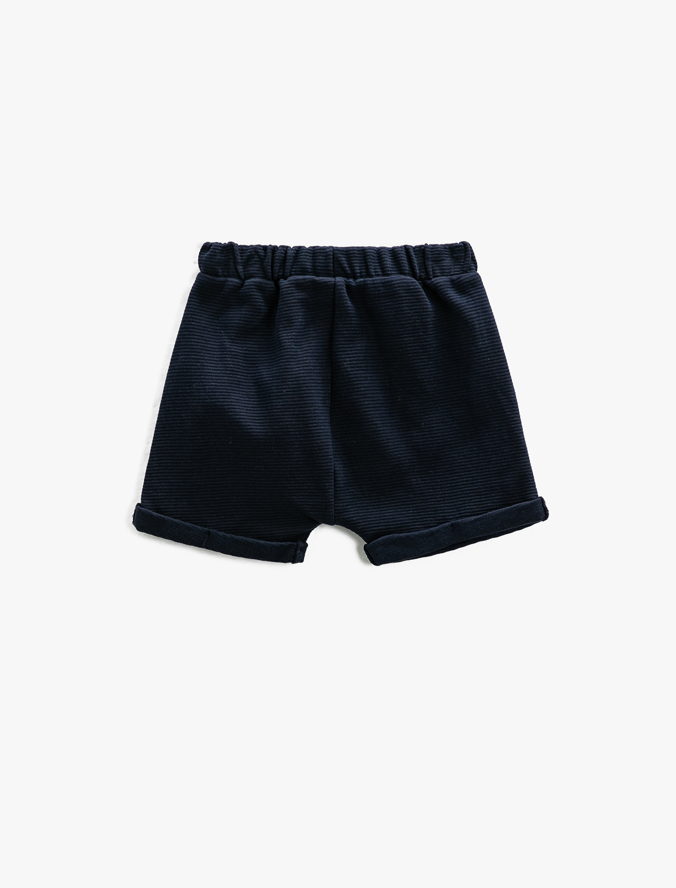 Erkek Bebek Basic Şort Beli Bağlamalı Cepli Dokulu