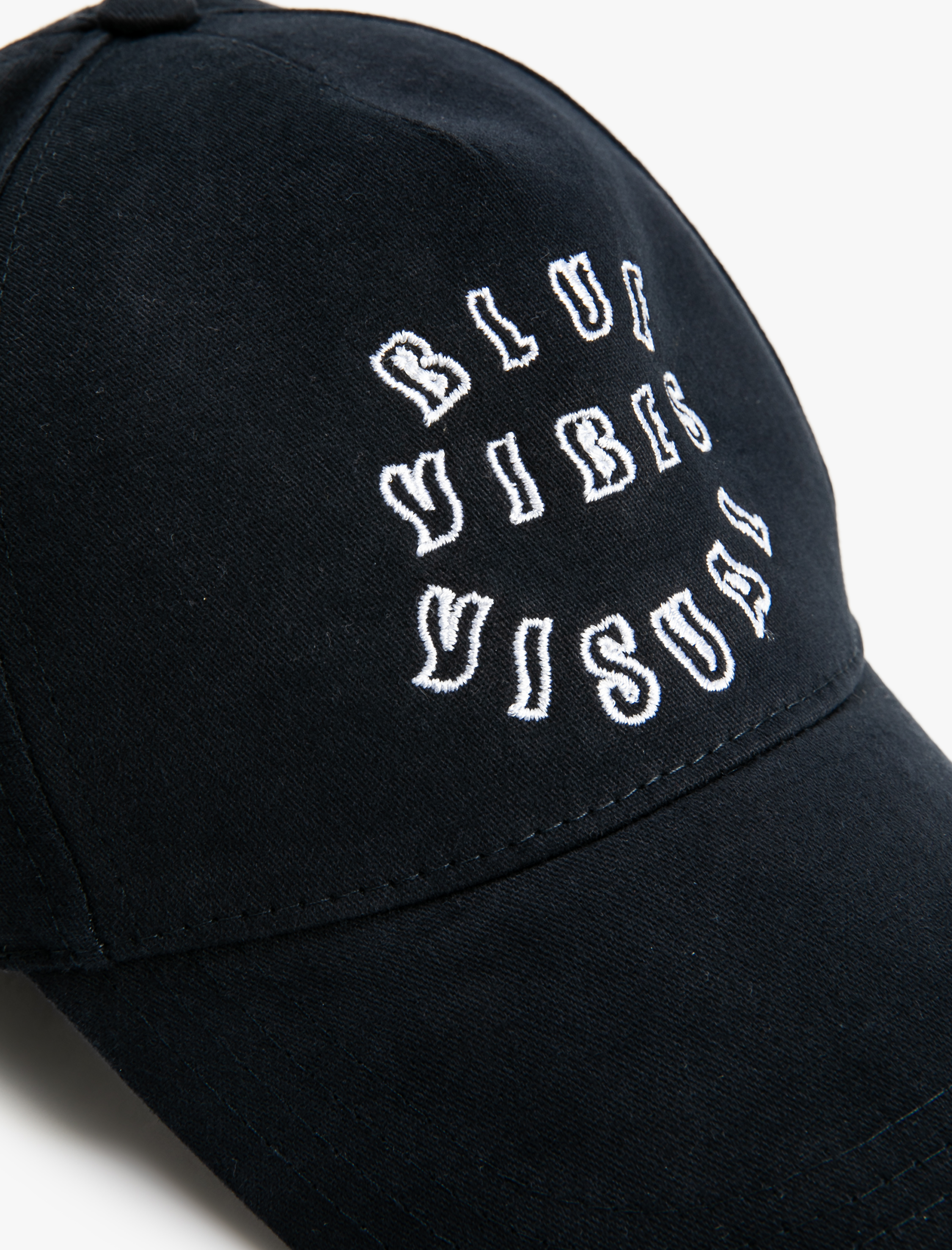 Erkek Kep Şapka Slogan İşlemeli