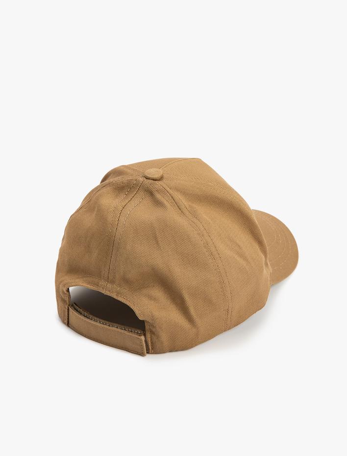 Erkek Slogan İşlemeli Kep Şapka Pamuklu