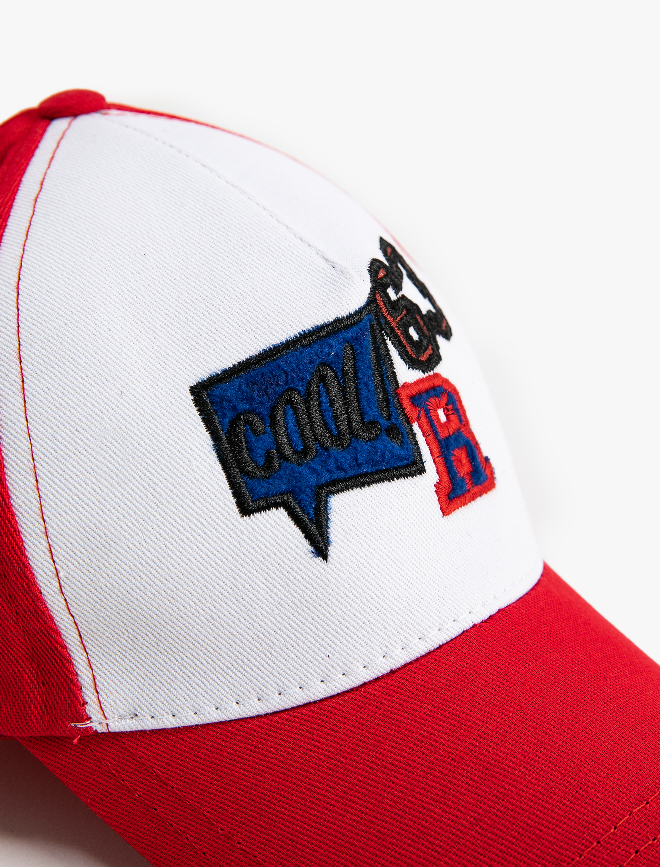  Erkek Çocuk Cap Şapka İşlemeli Renk Bloklu