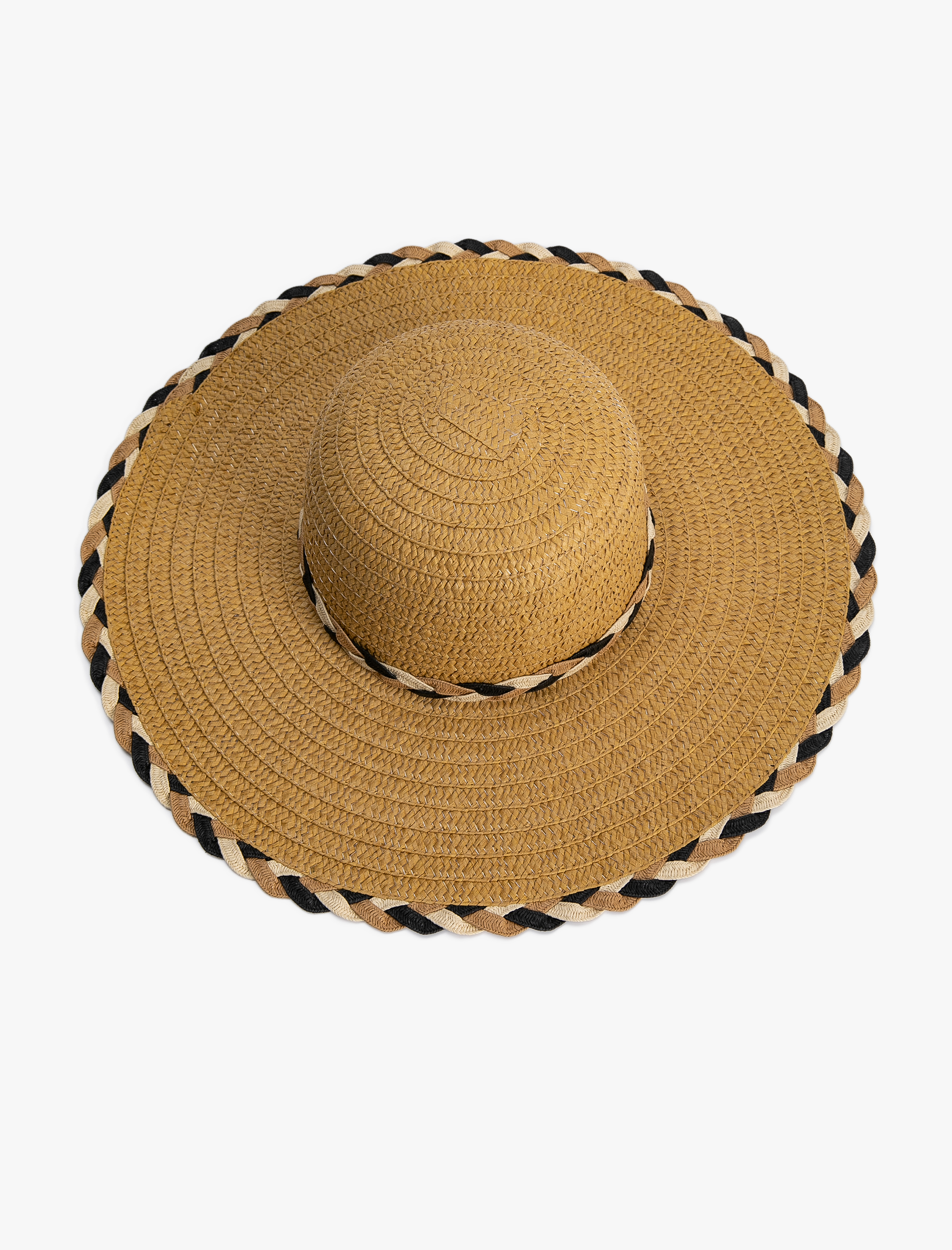  Kadın Hasır Şapka Fötr Saç Örgüsü Detaylı