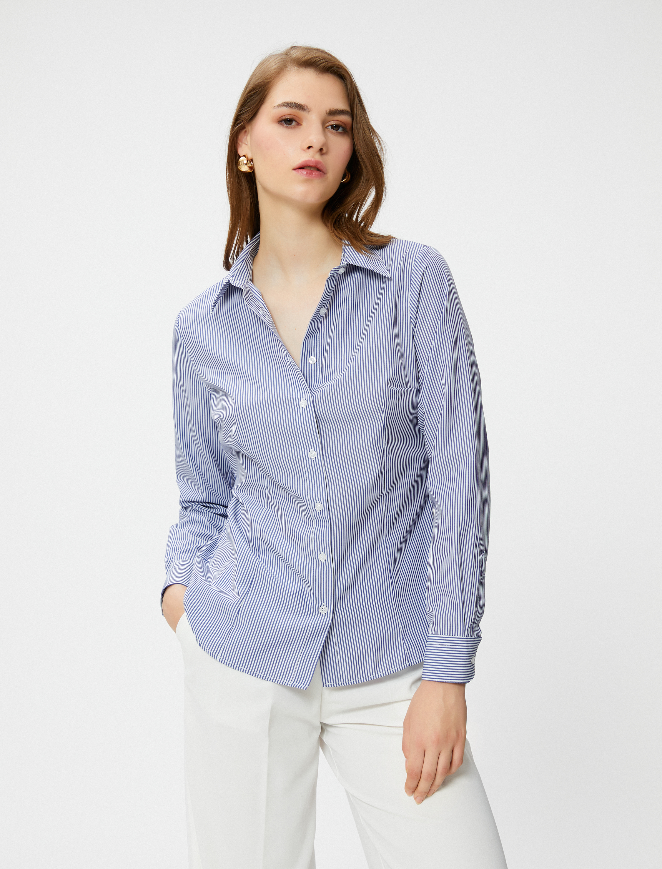   Basic Gömlek Uzun Kollu