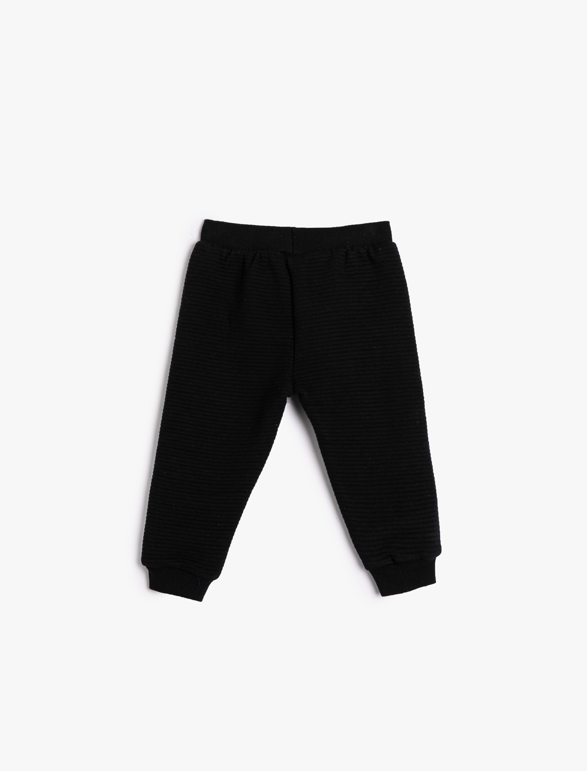  Erkek Bebek Jogger Eşofman Altı Beli Bağlamalı Şerit Detaylı Pamuk Karışımlı Dokulu