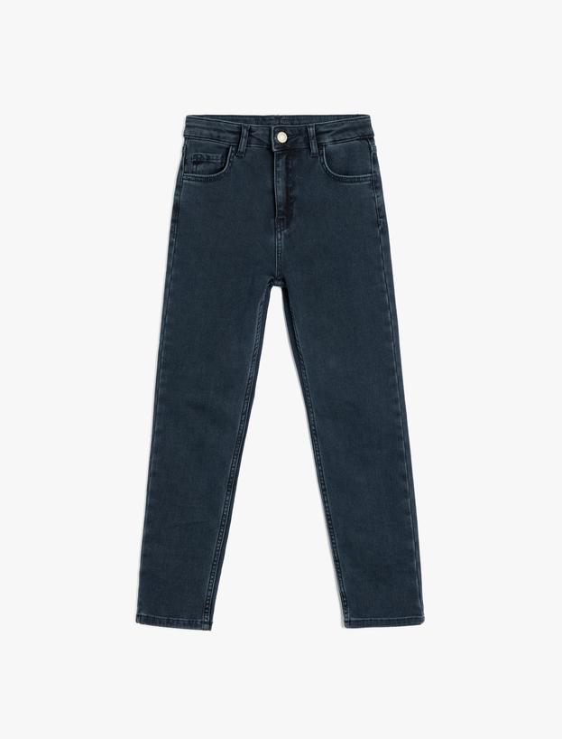 Normal Bel Dar Paça Kot Pantolon - Slim Jean_2