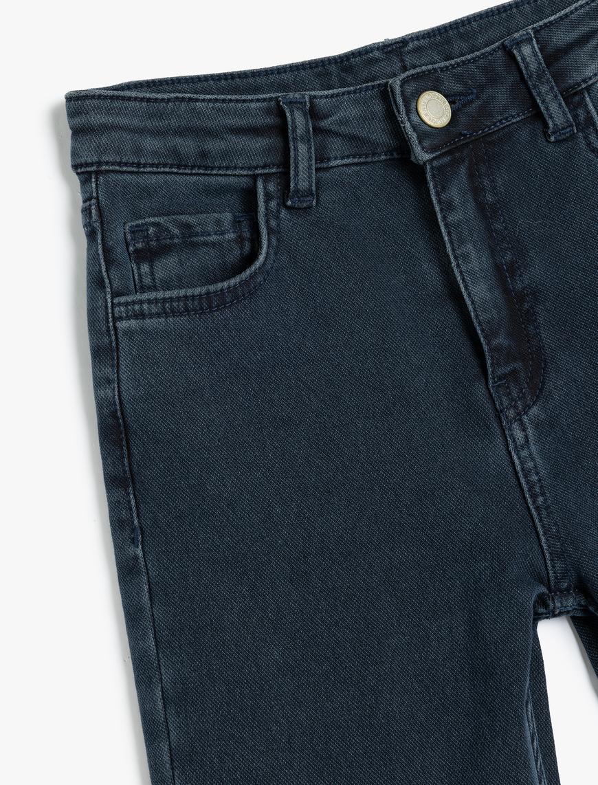  Erkek Çocuk Normal Bel Dar Paça Kot Pantolon - Slim Jean