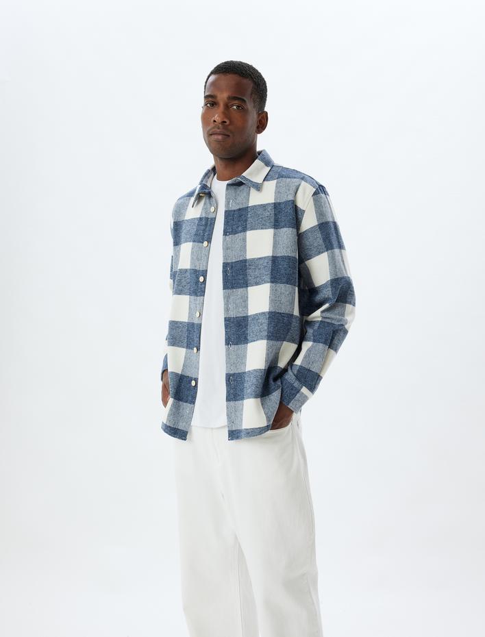  Oduncu Gömleği Kışlık Uzun Kollu Pamuk Karışımlı Regular Fit