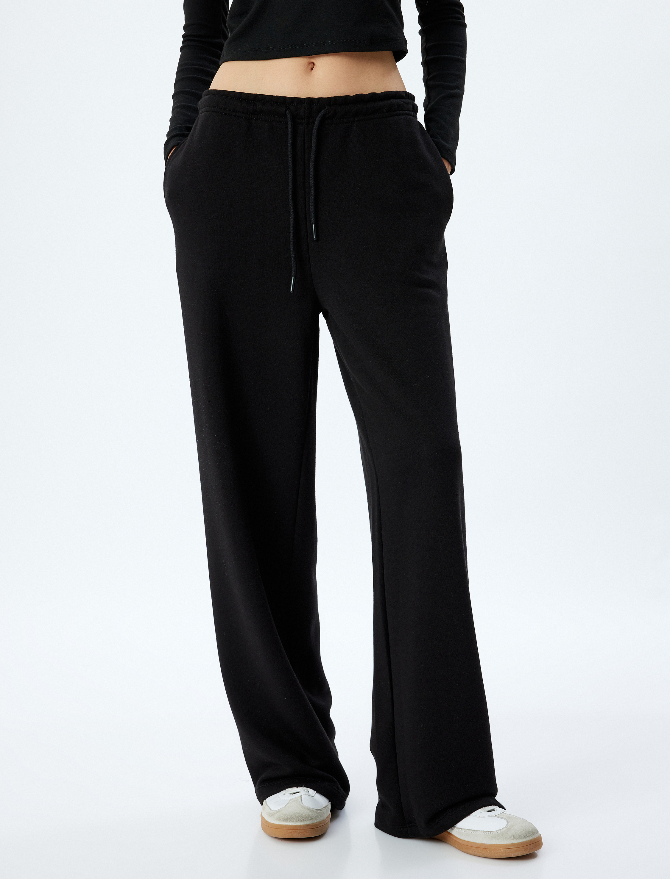   Cepli Şardonlu Üç İplik Eşofman Pantolon